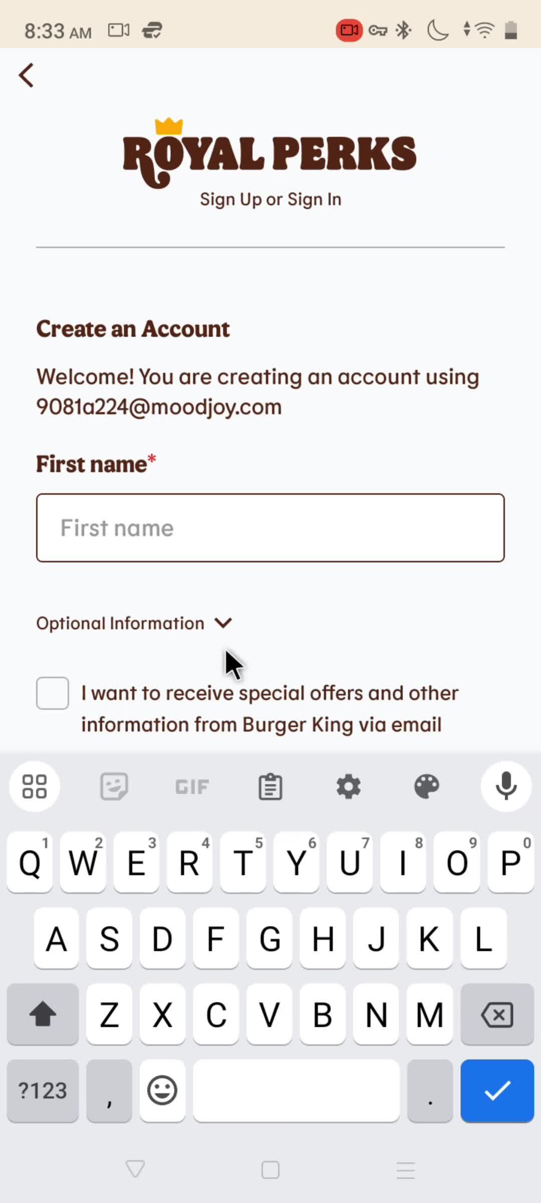 Onboarding screenshot