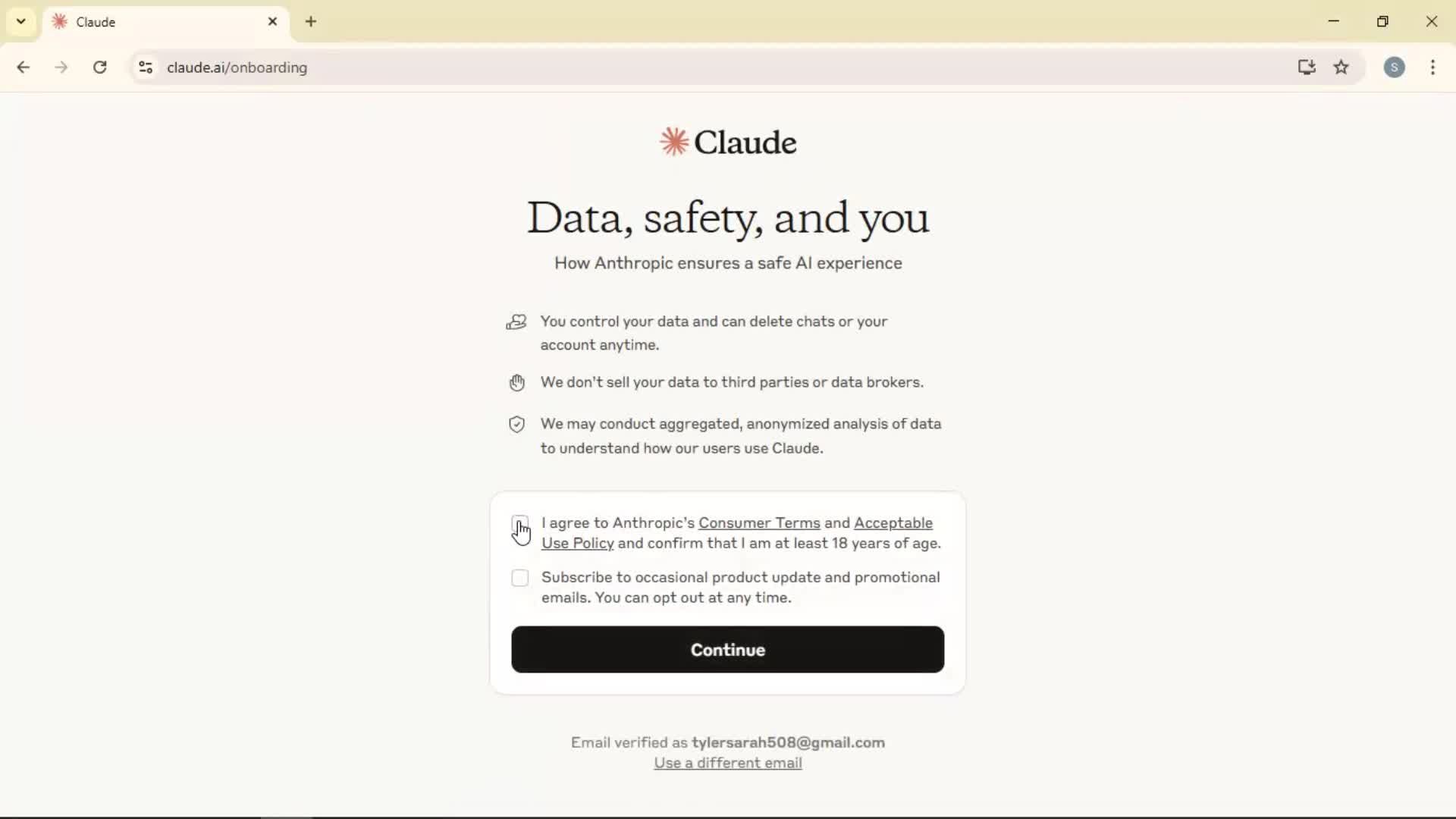 Onboarding screenshot