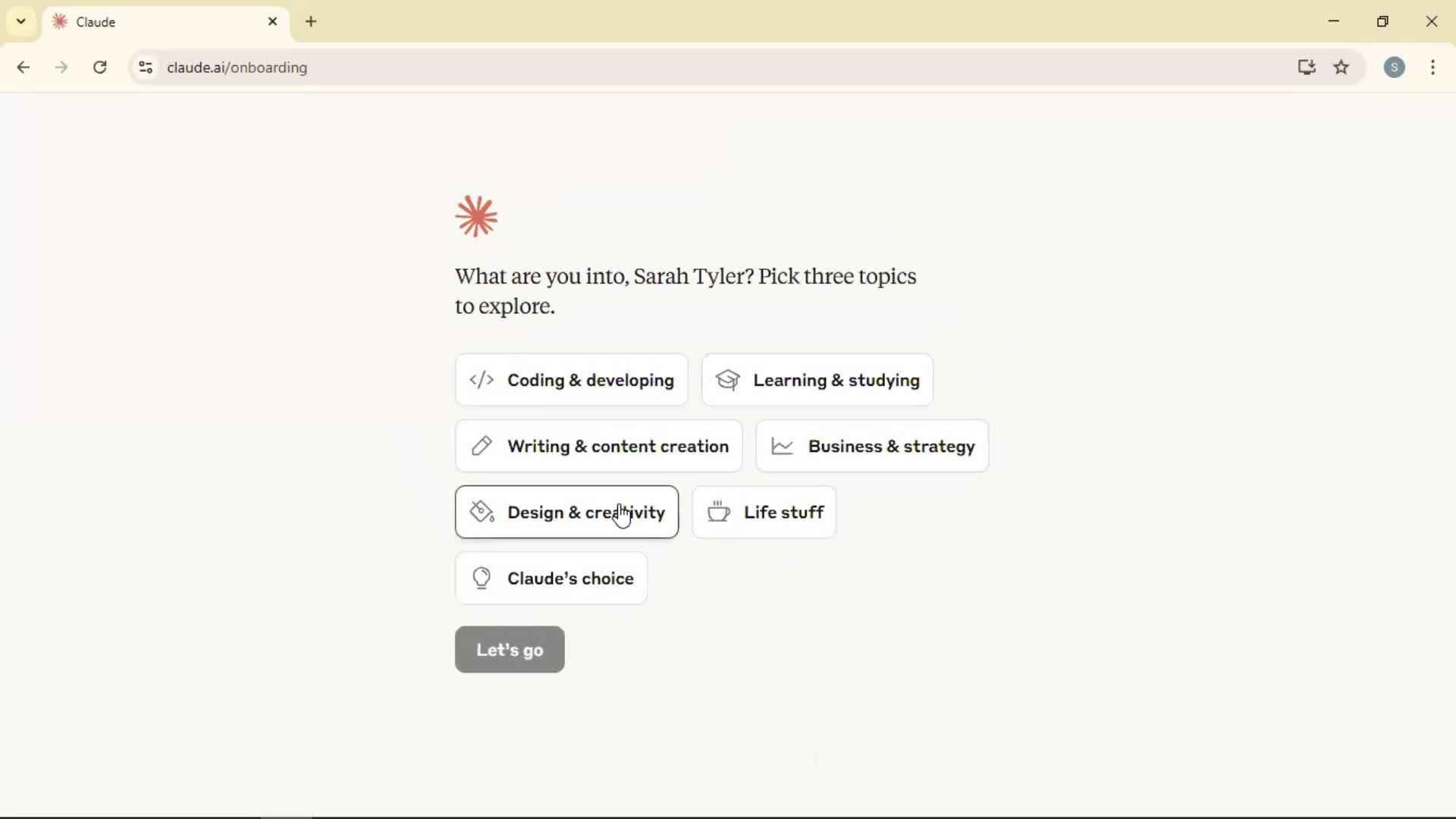 Onboarding screenshot