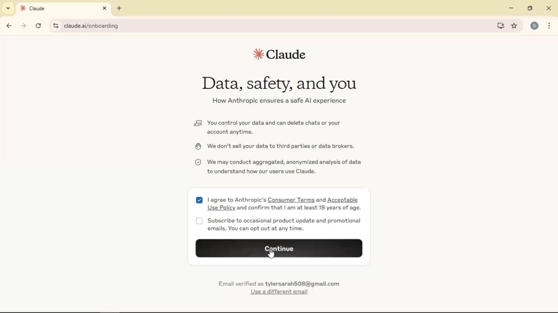 Onboarding screenshot