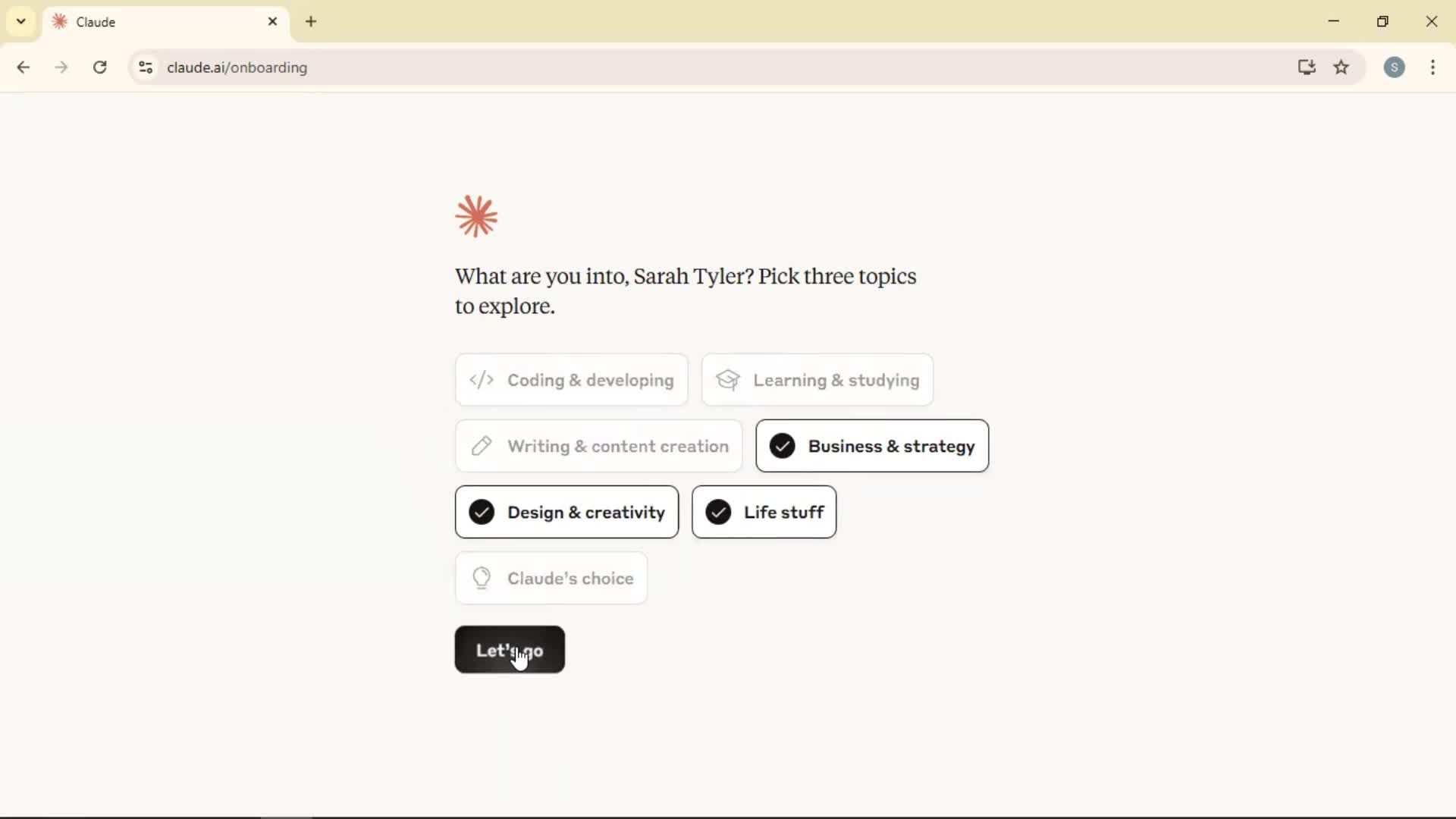 Onboarding screenshot