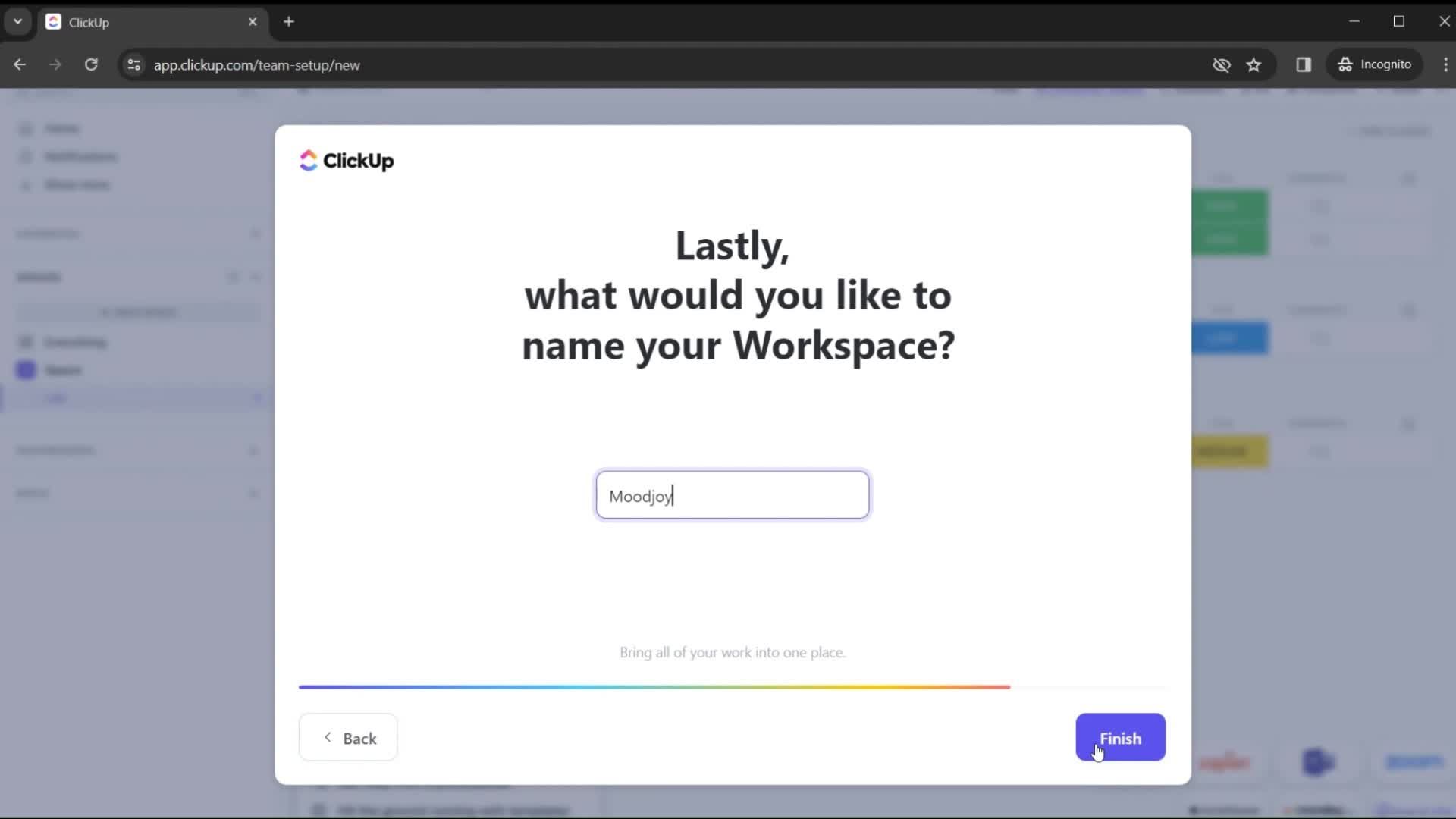 Onboarding screenshot