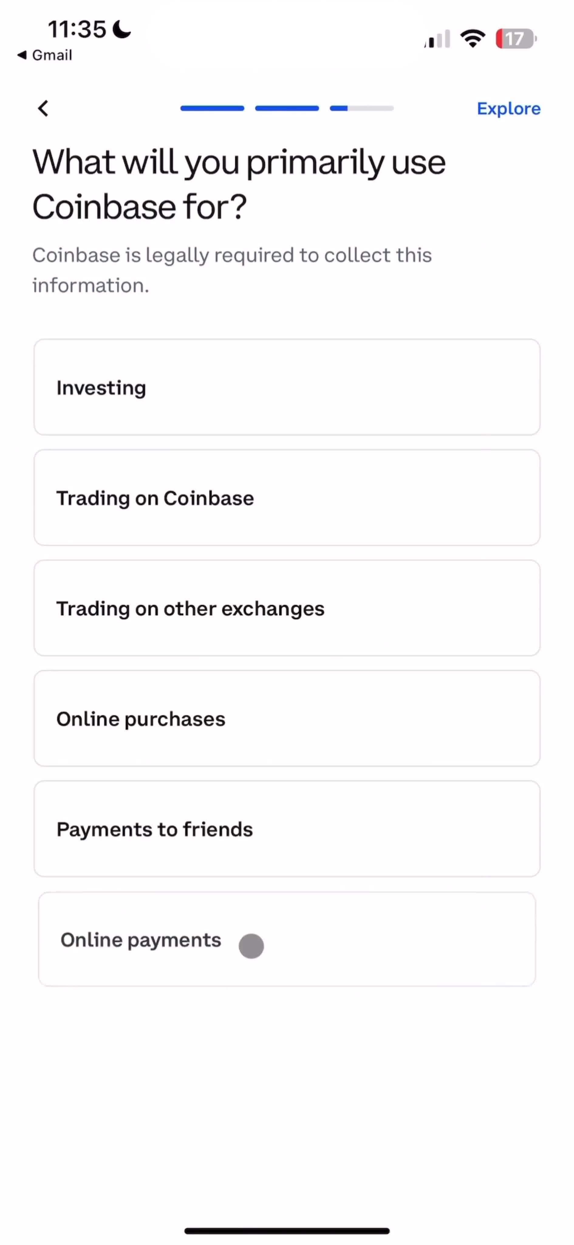 Onboarding on Coinbase video thumbnail