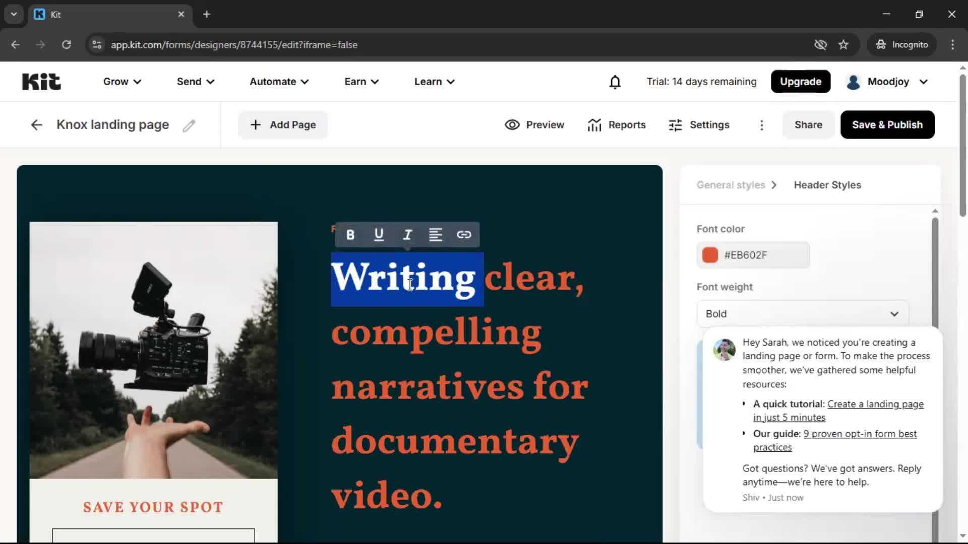 Onboarding screenshot