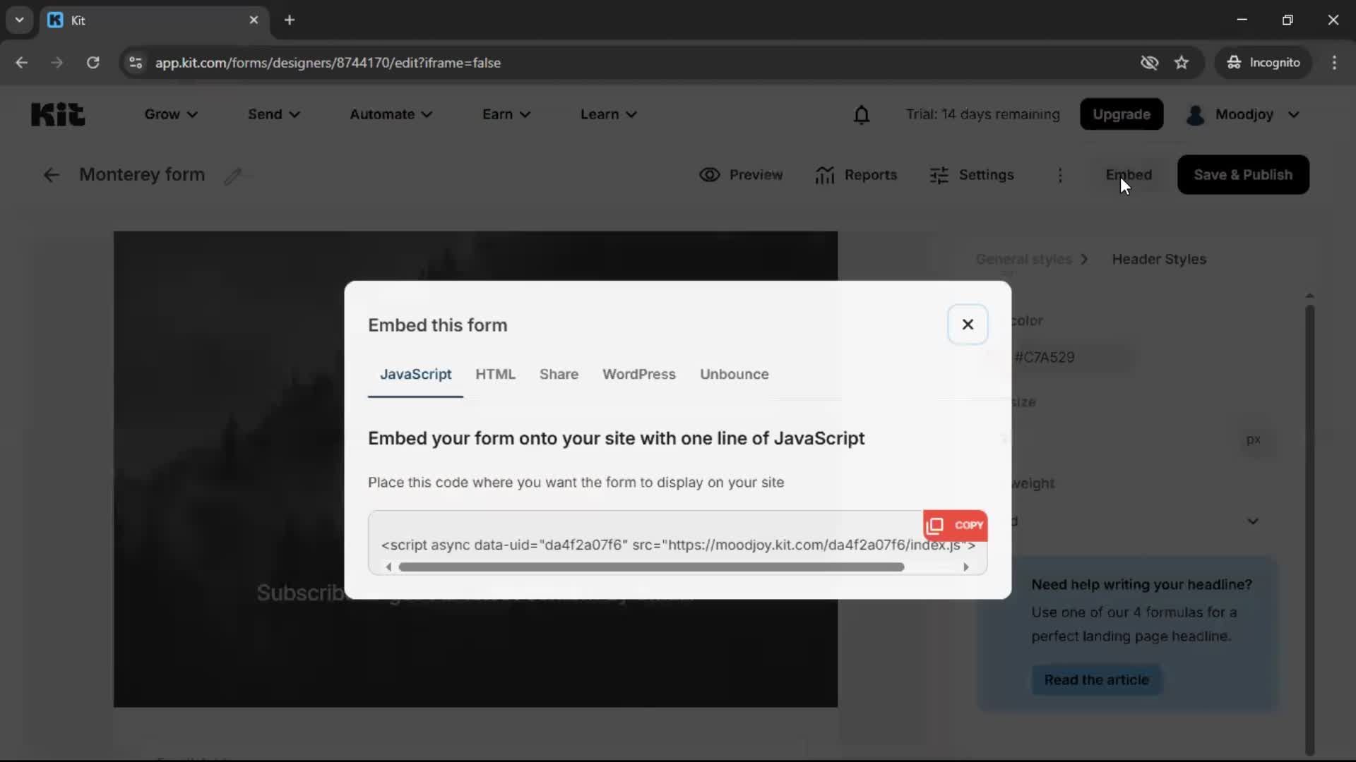 Onboarding screenshot