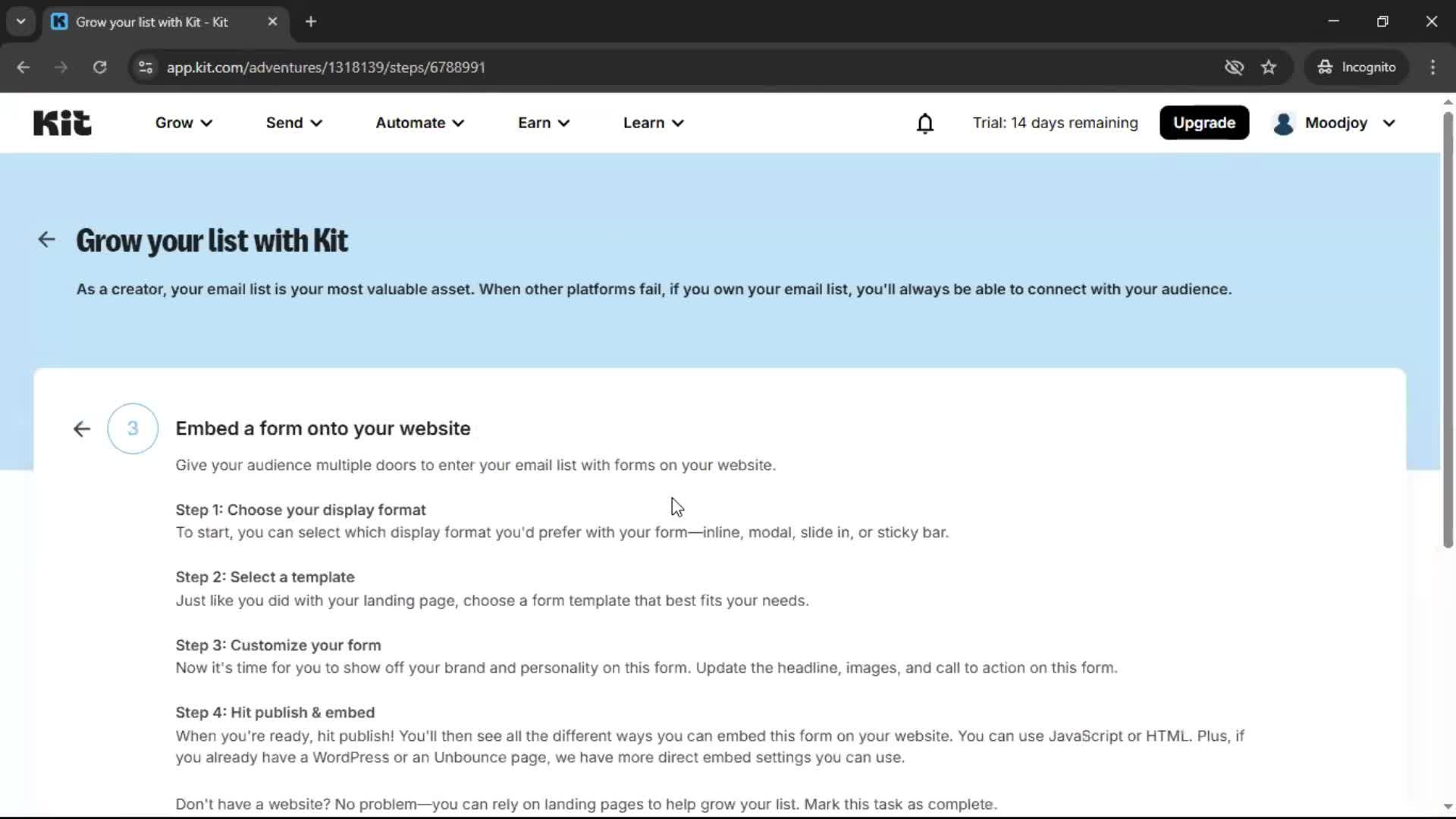 Onboarding screenshot