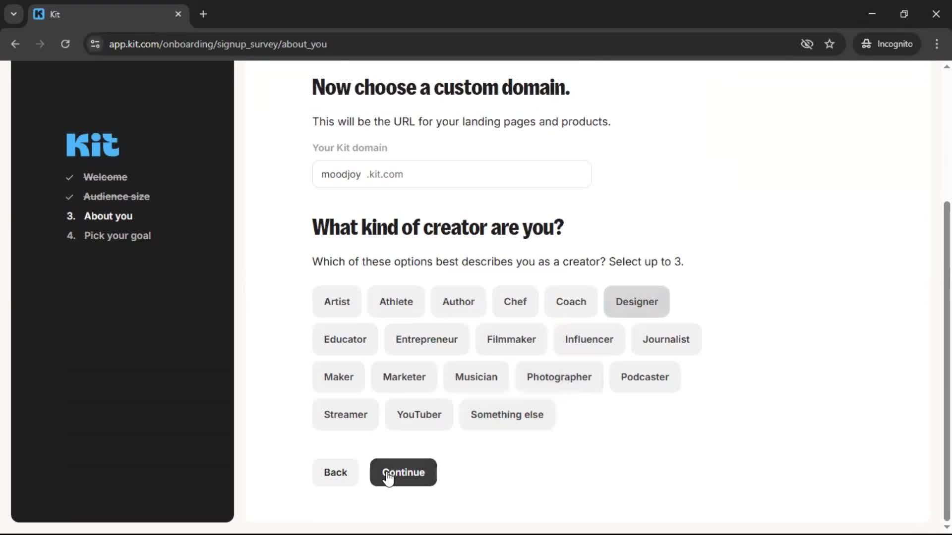 Onboarding screenshot
