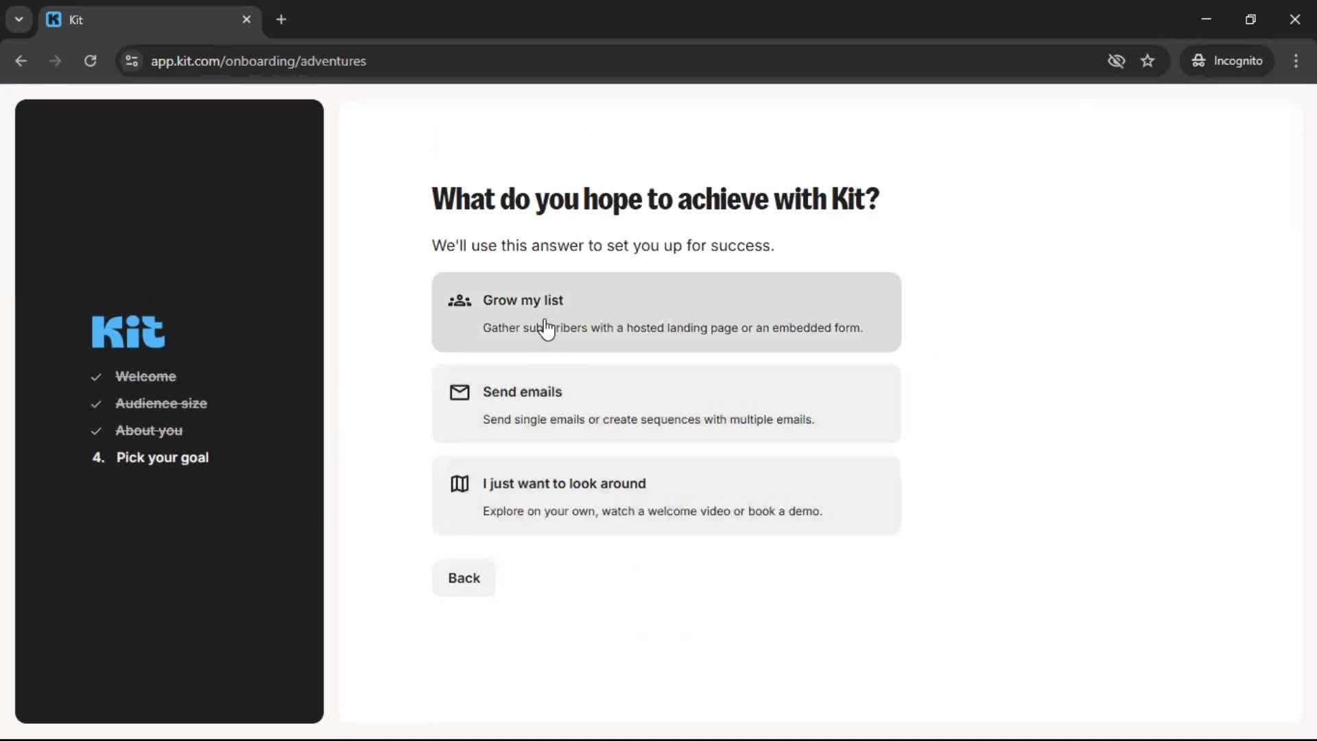 Onboarding screenshot