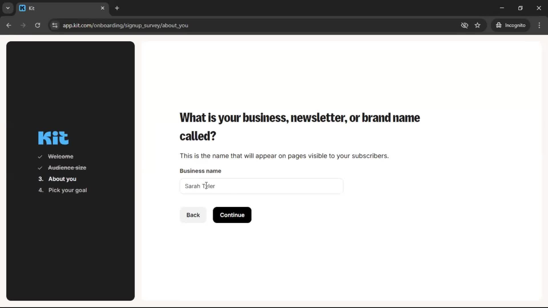 Onboarding screenshot