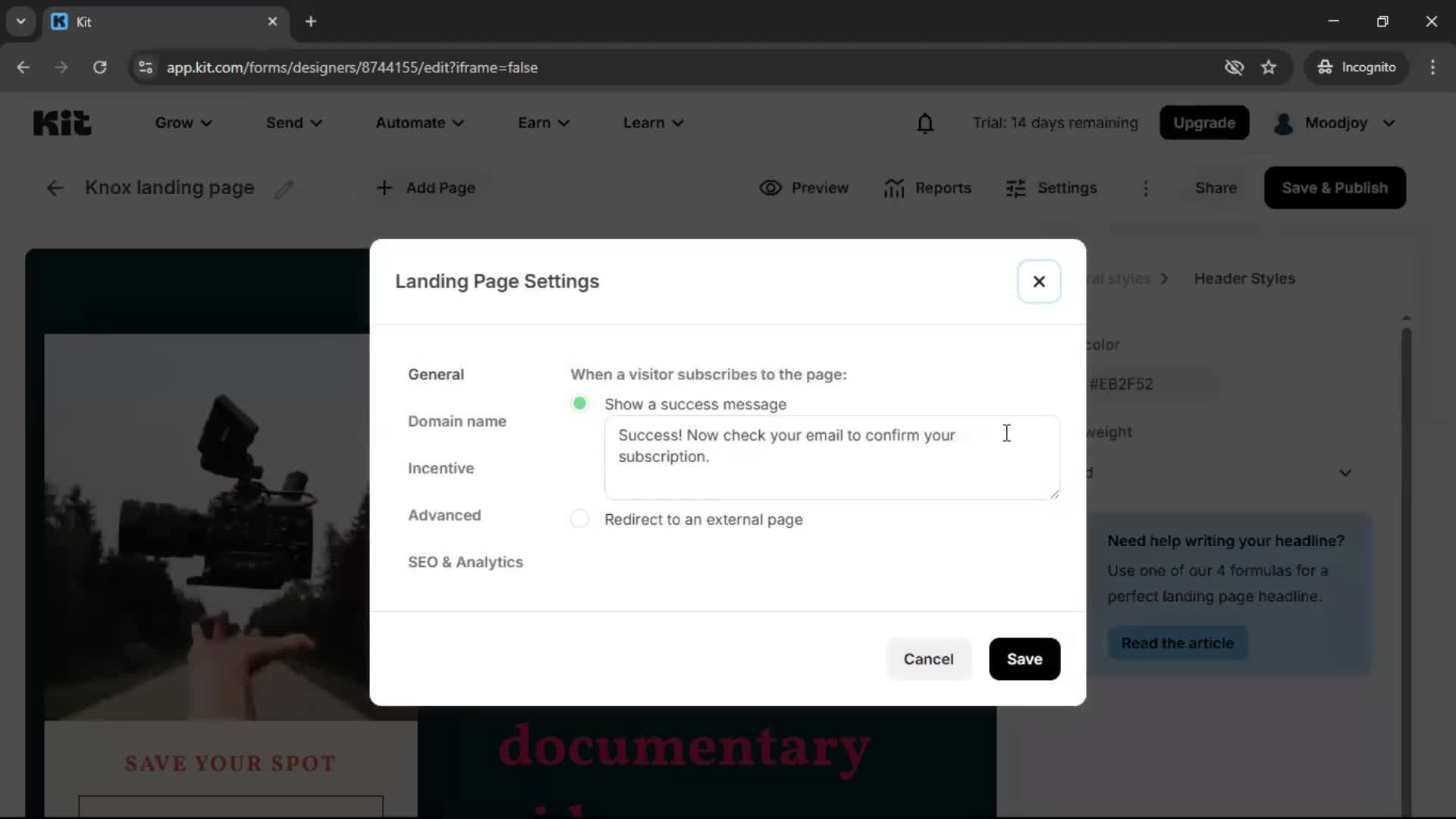 Onboarding screenshot