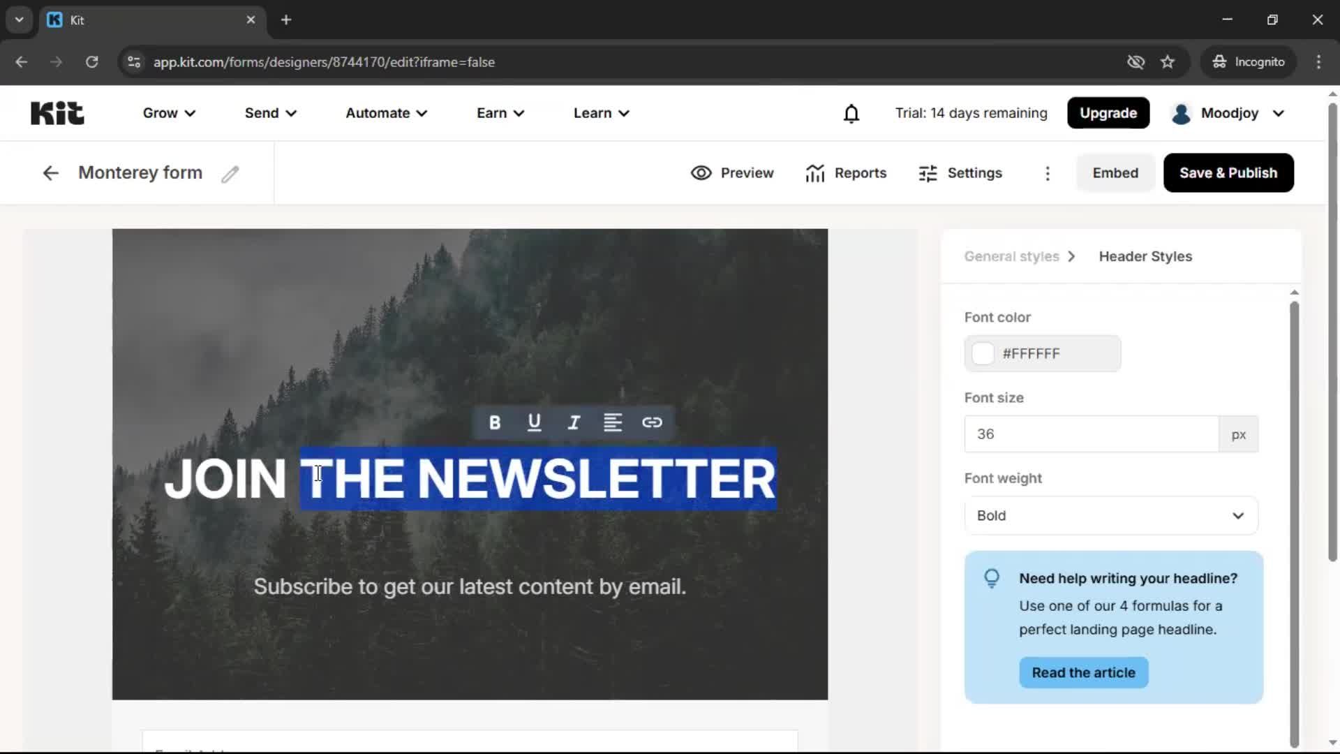 Onboarding screenshot
