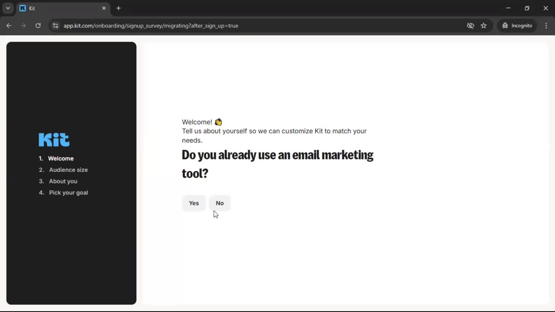 Onboarding screenshot