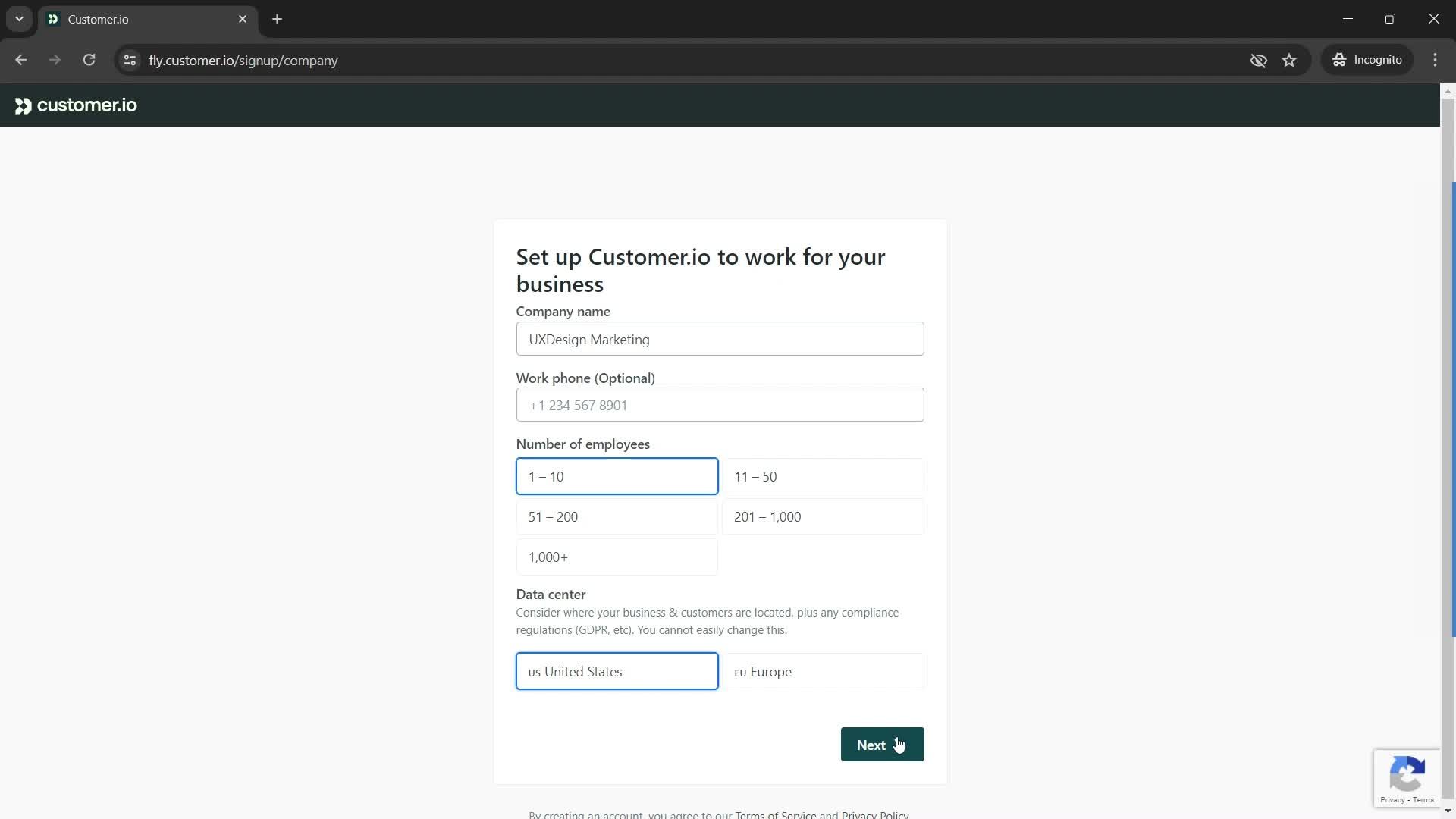 Onboarding screenshot