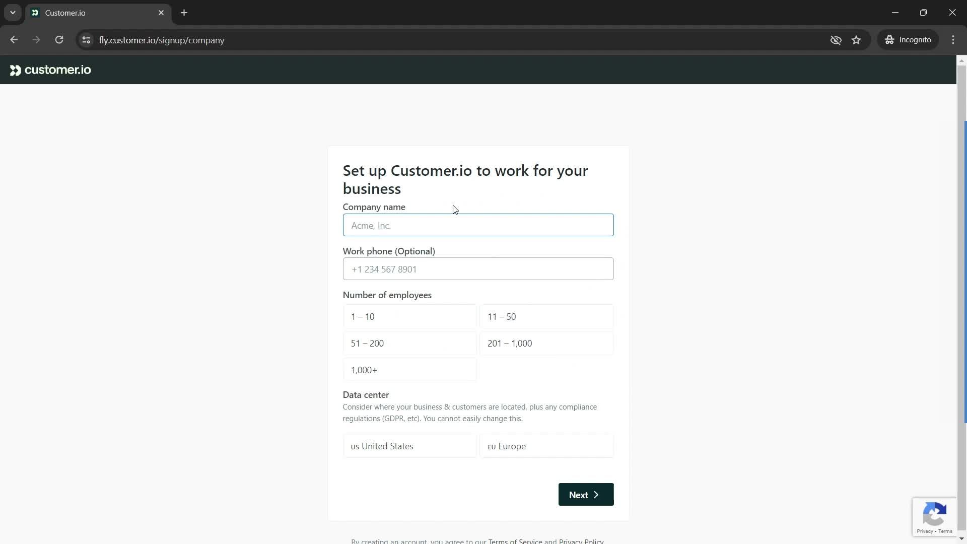 Onboarding screenshot