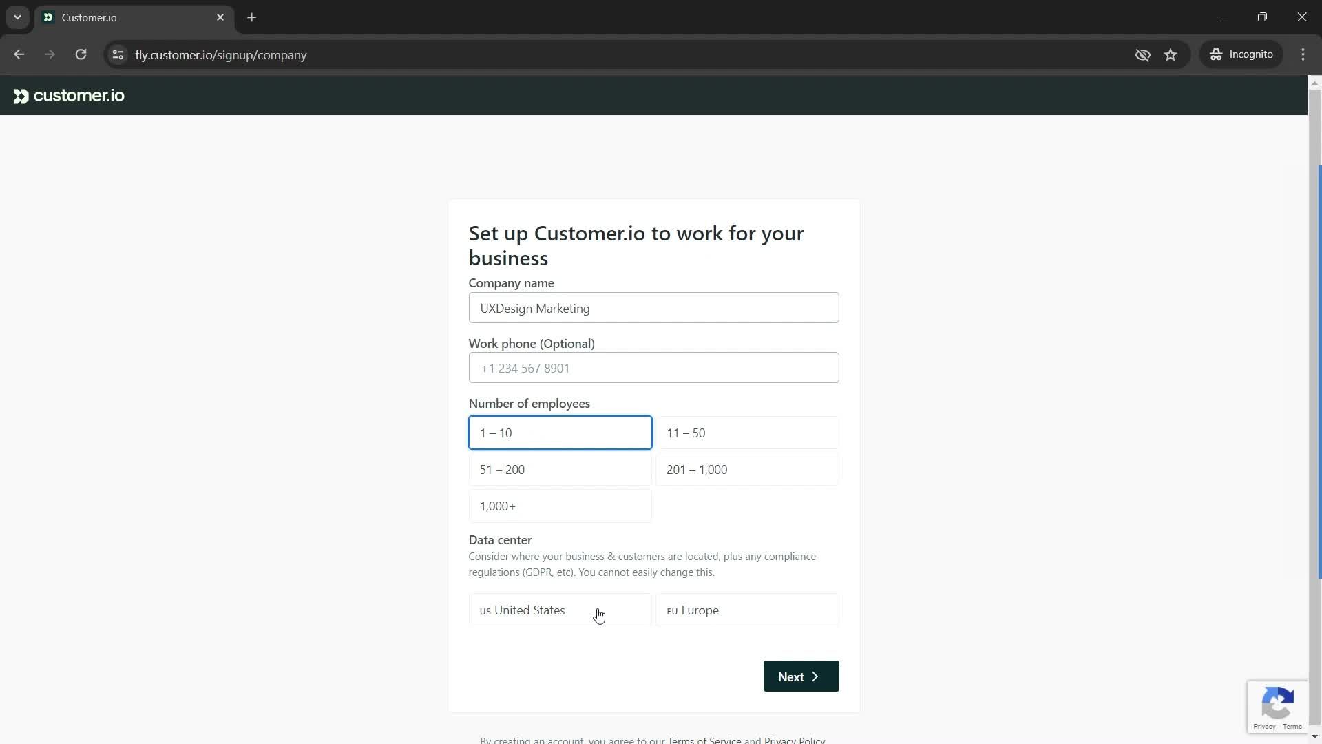 Onboarding screenshot