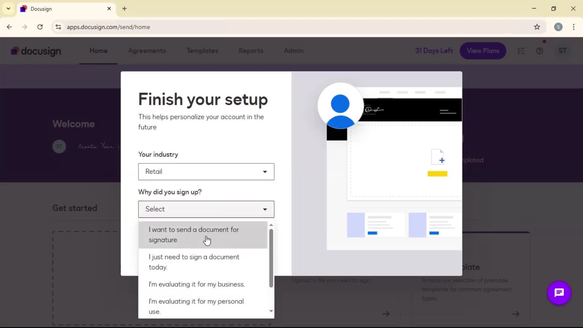 Onboarding screenshot