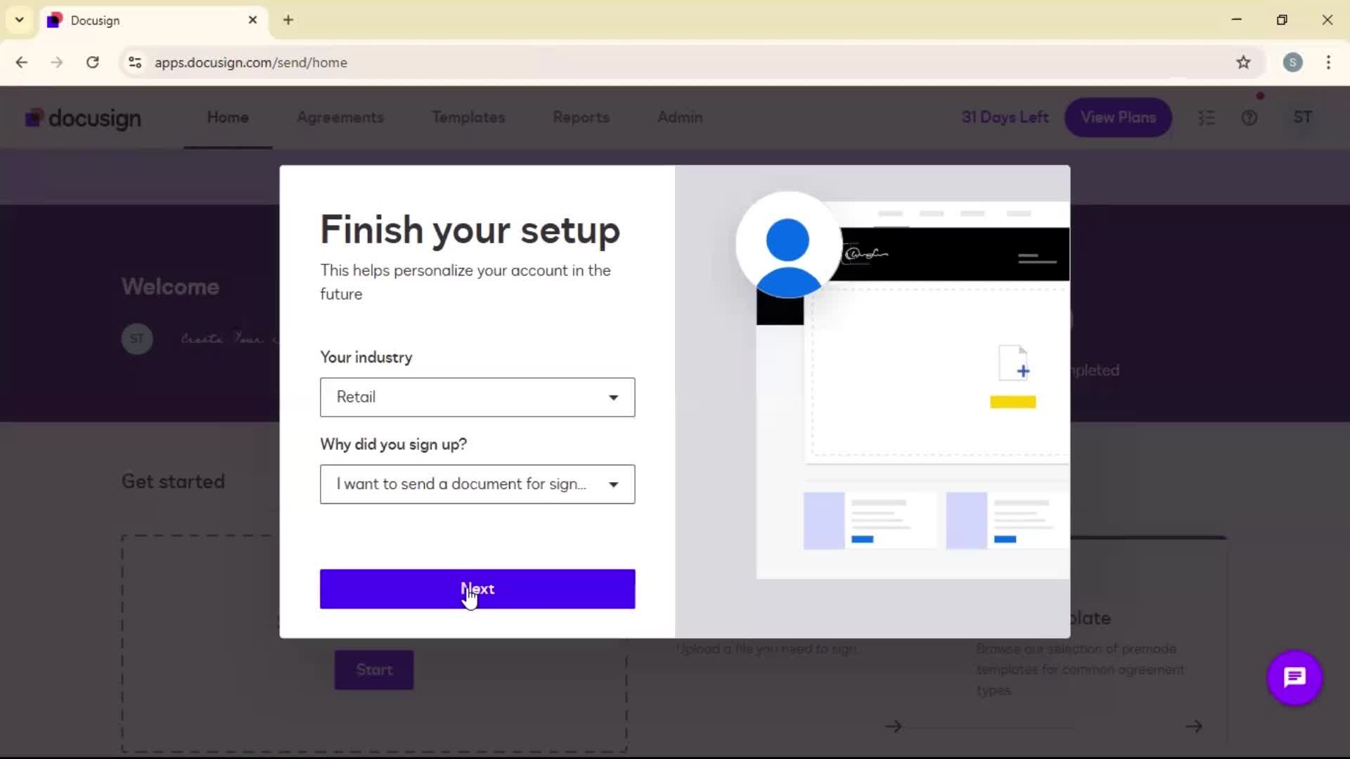 Onboarding screenshot