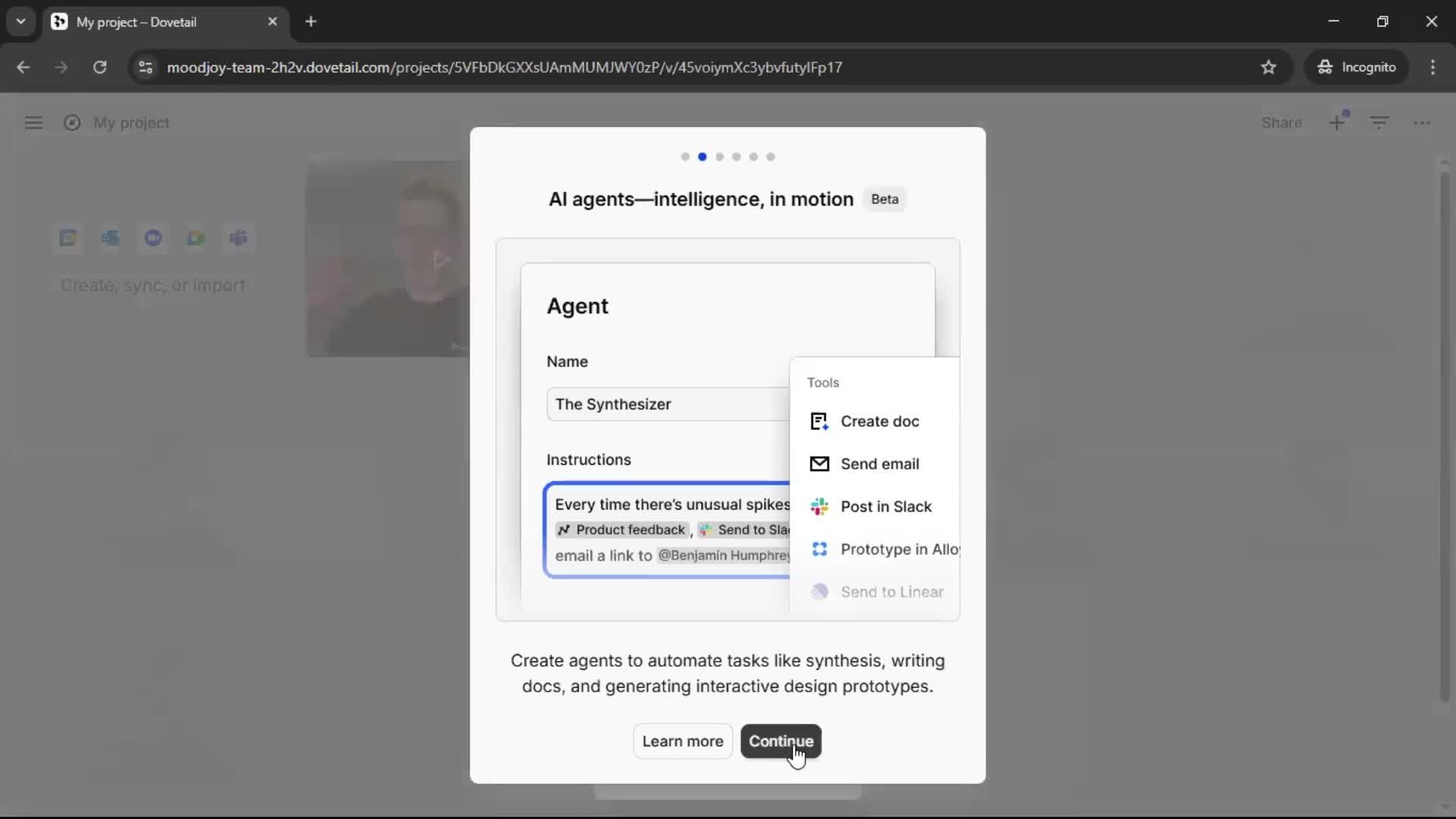 Onboarding screenshot