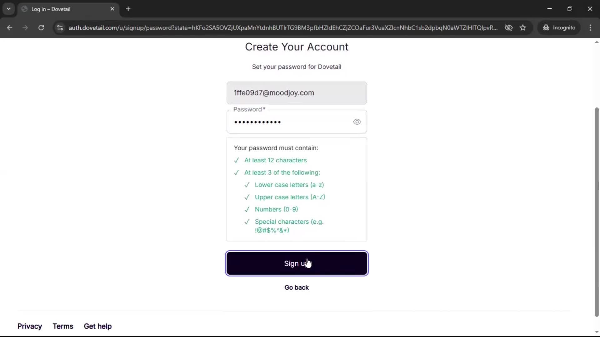Onboarding screenshot