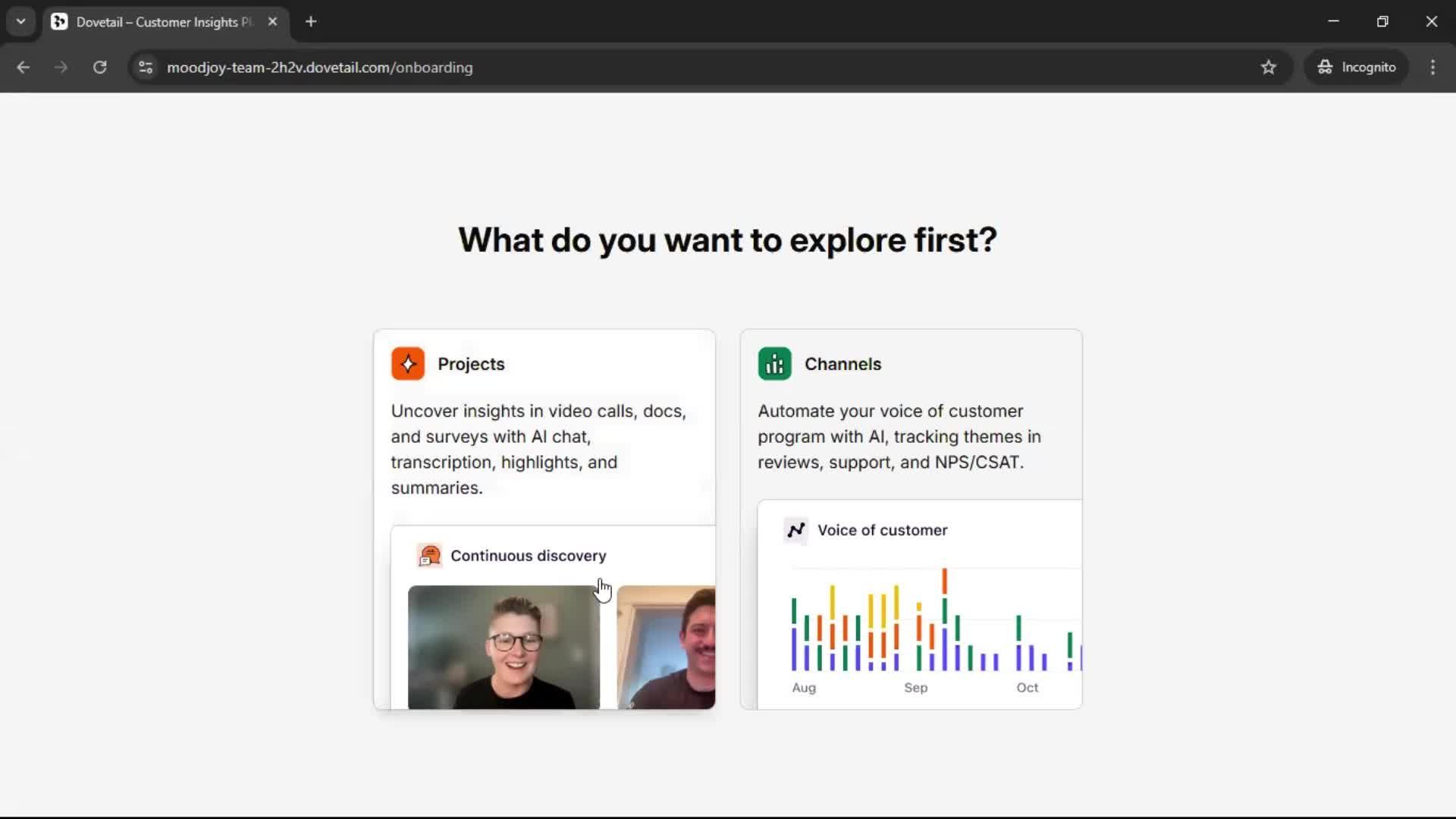 Onboarding screenshot