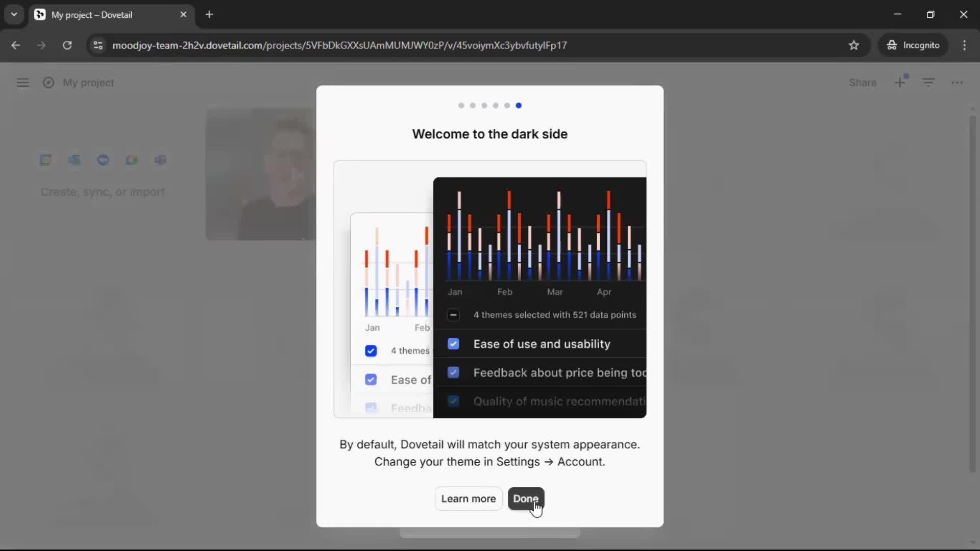Onboarding screenshot