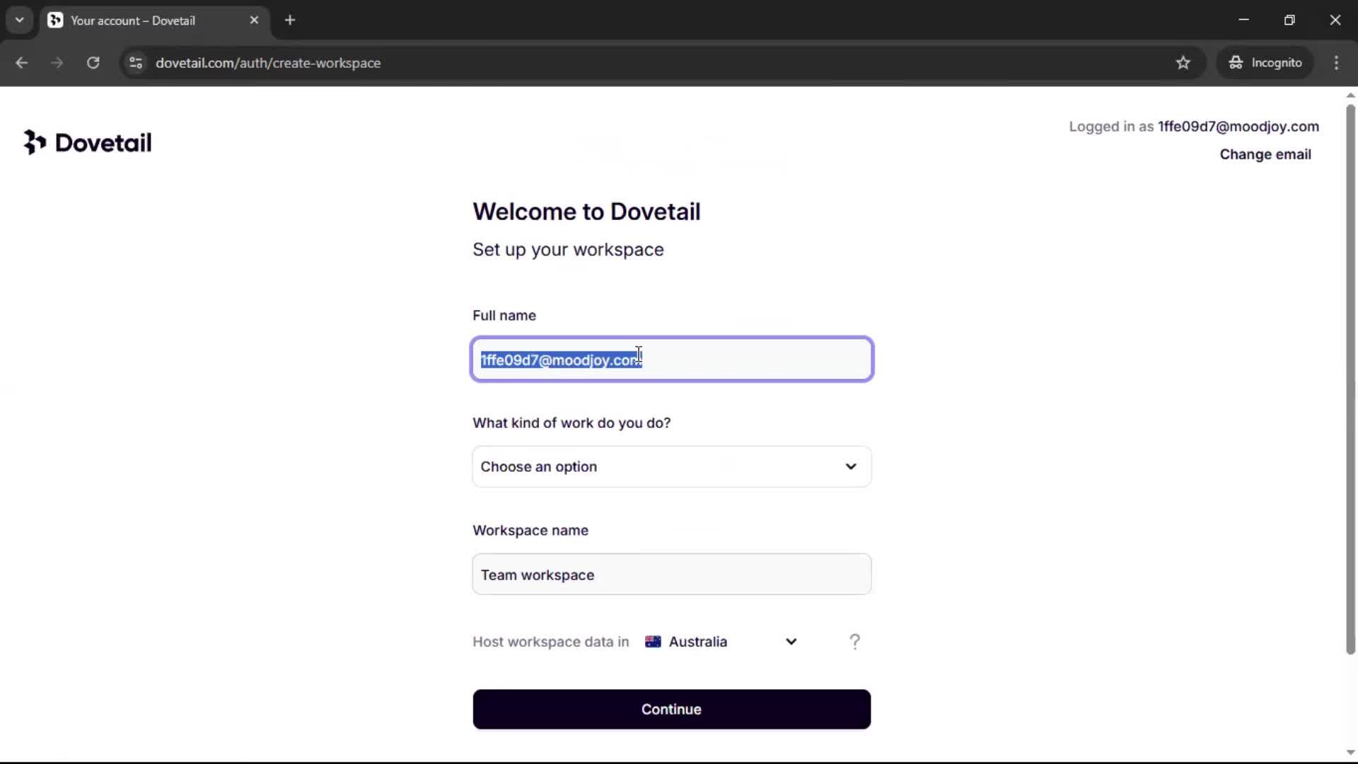 Onboarding screenshot