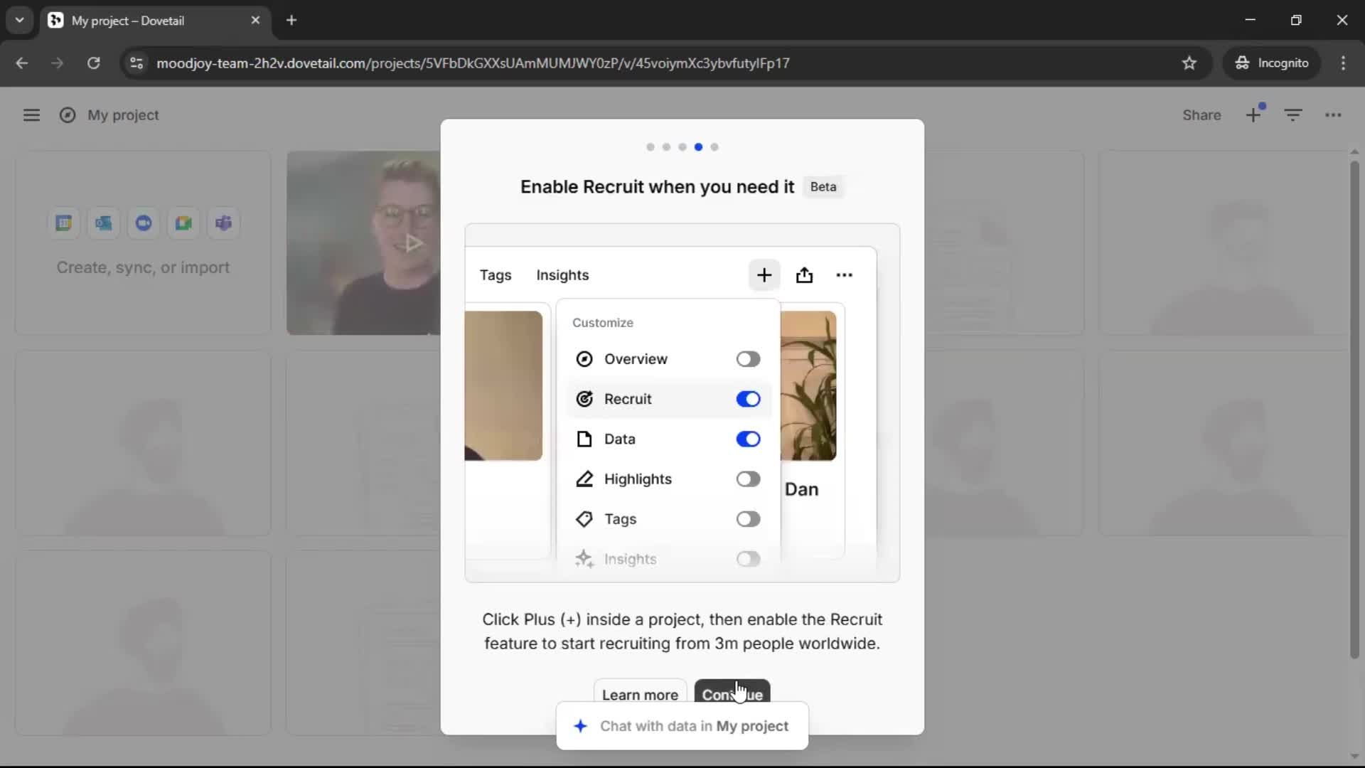 Onboarding screenshot