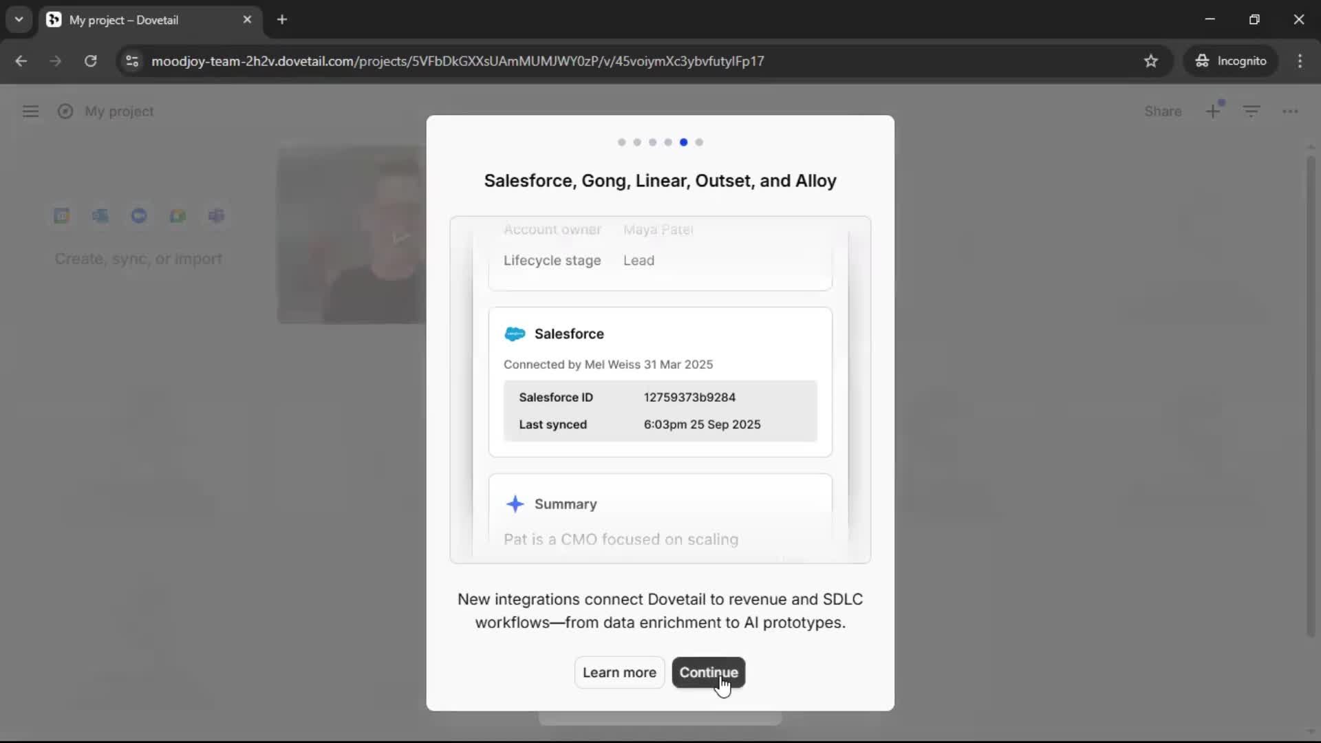 Onboarding screenshot