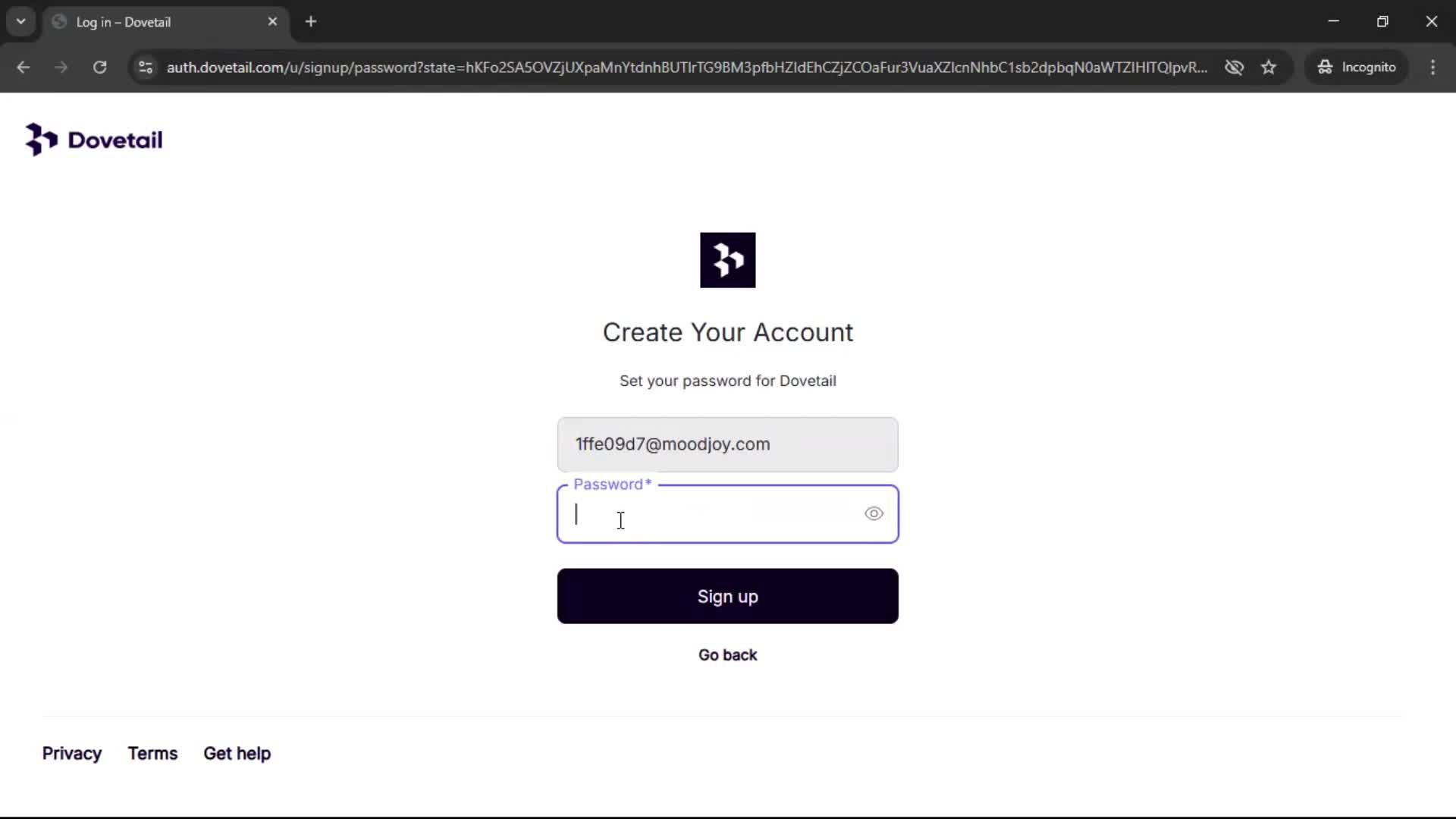 Onboarding screenshot
