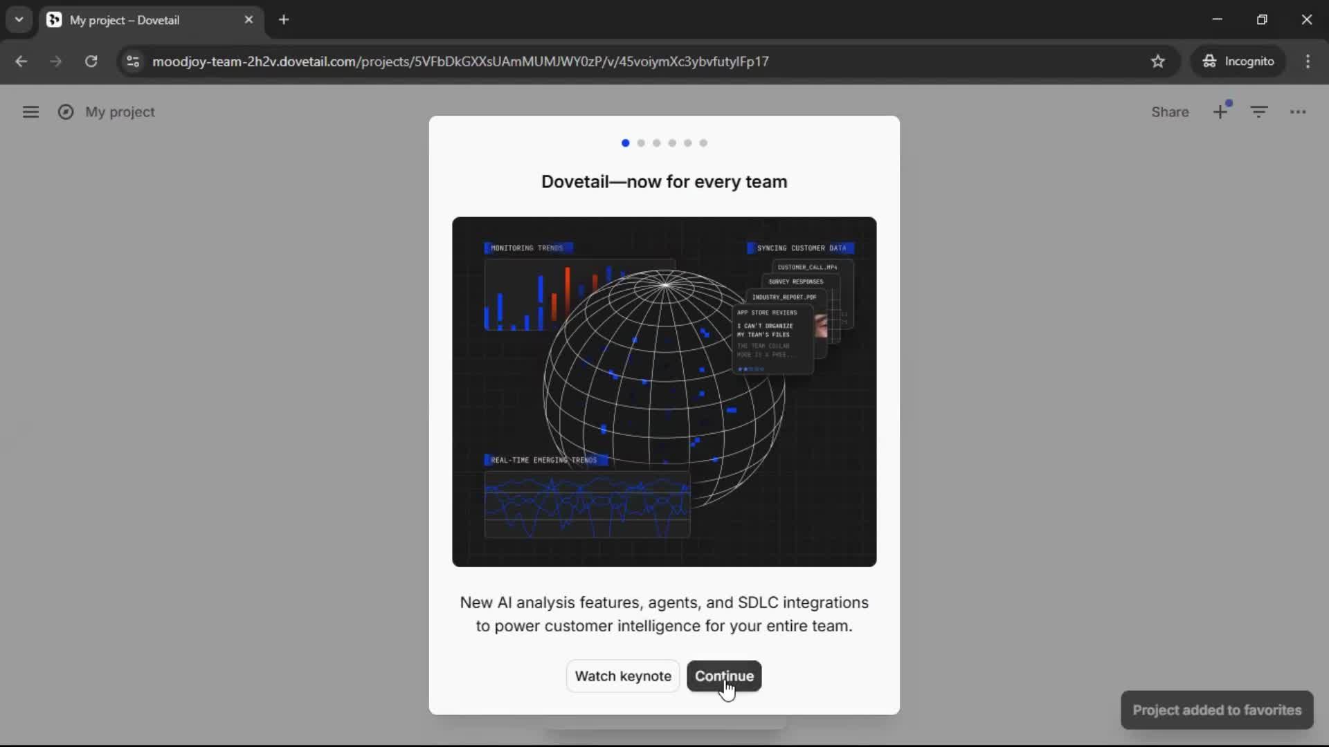 Onboarding screenshot