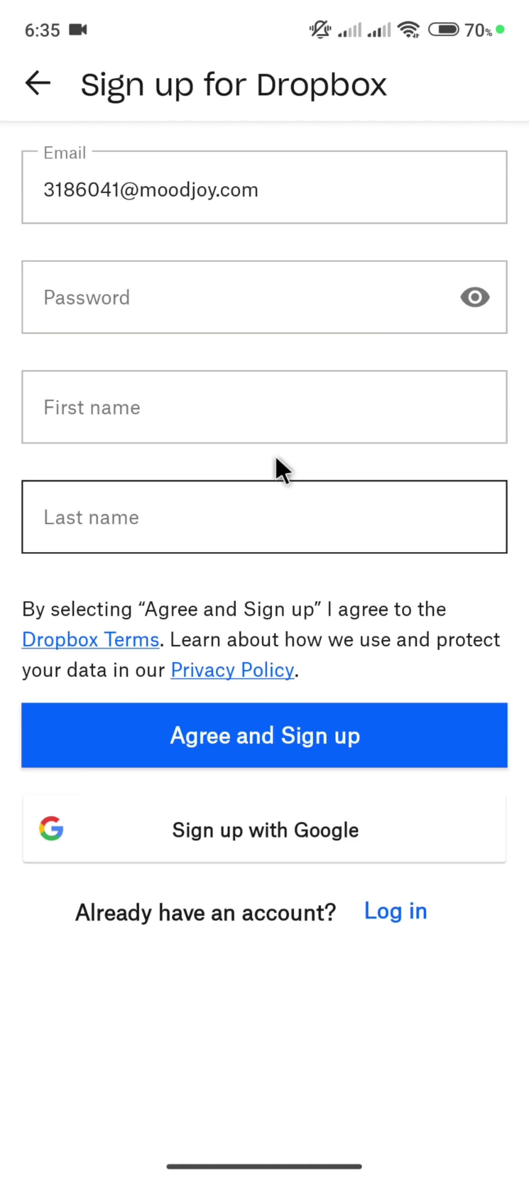 Onboarding screenshot