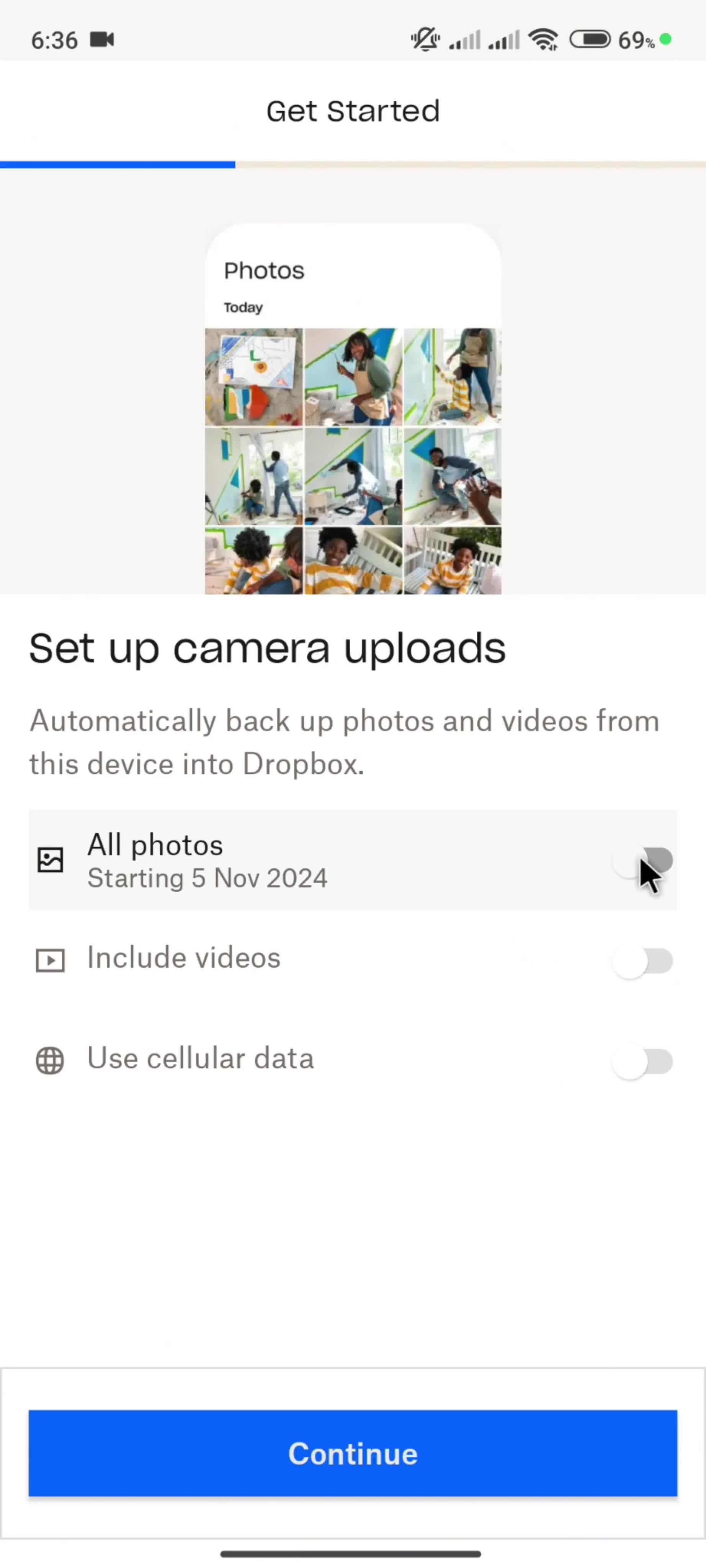 Onboarding screenshot