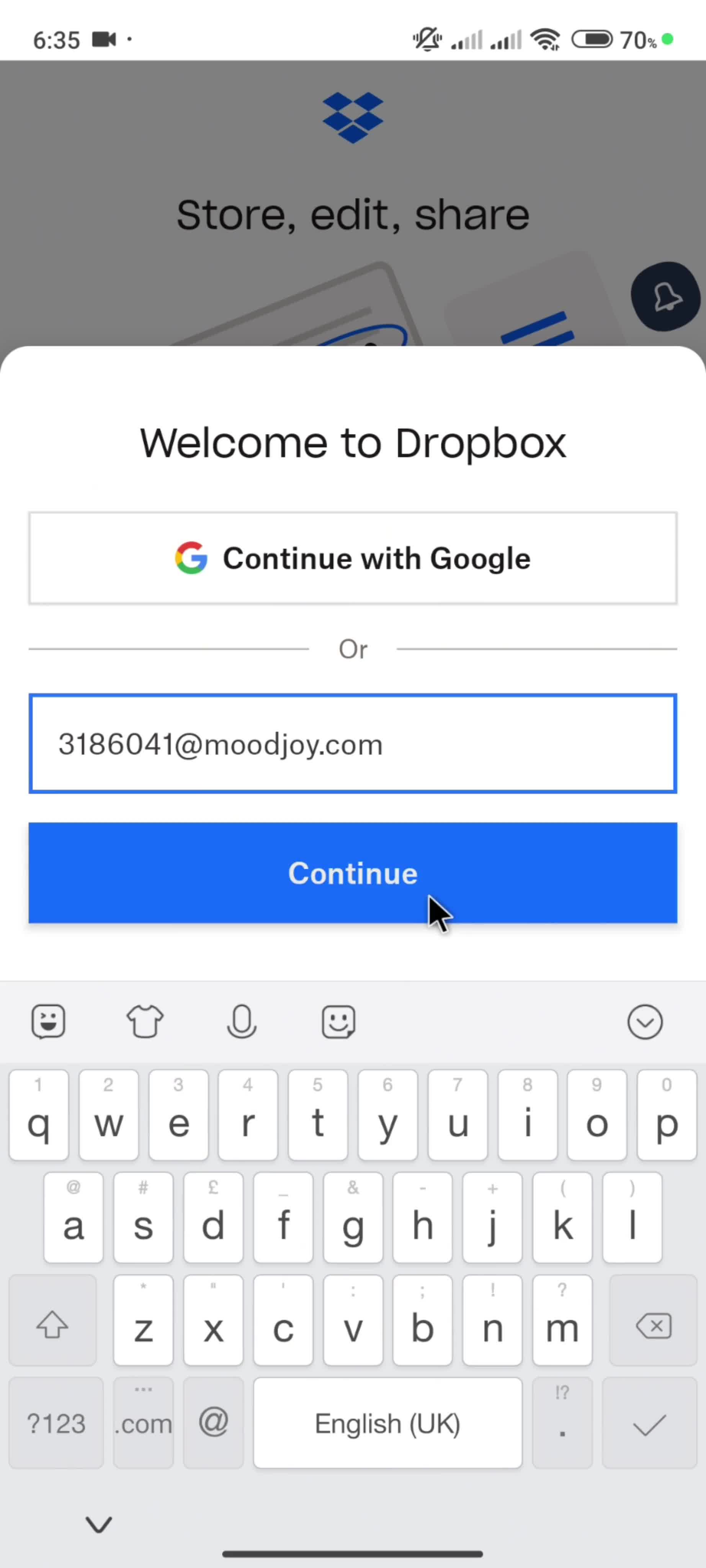 Onboarding screenshot