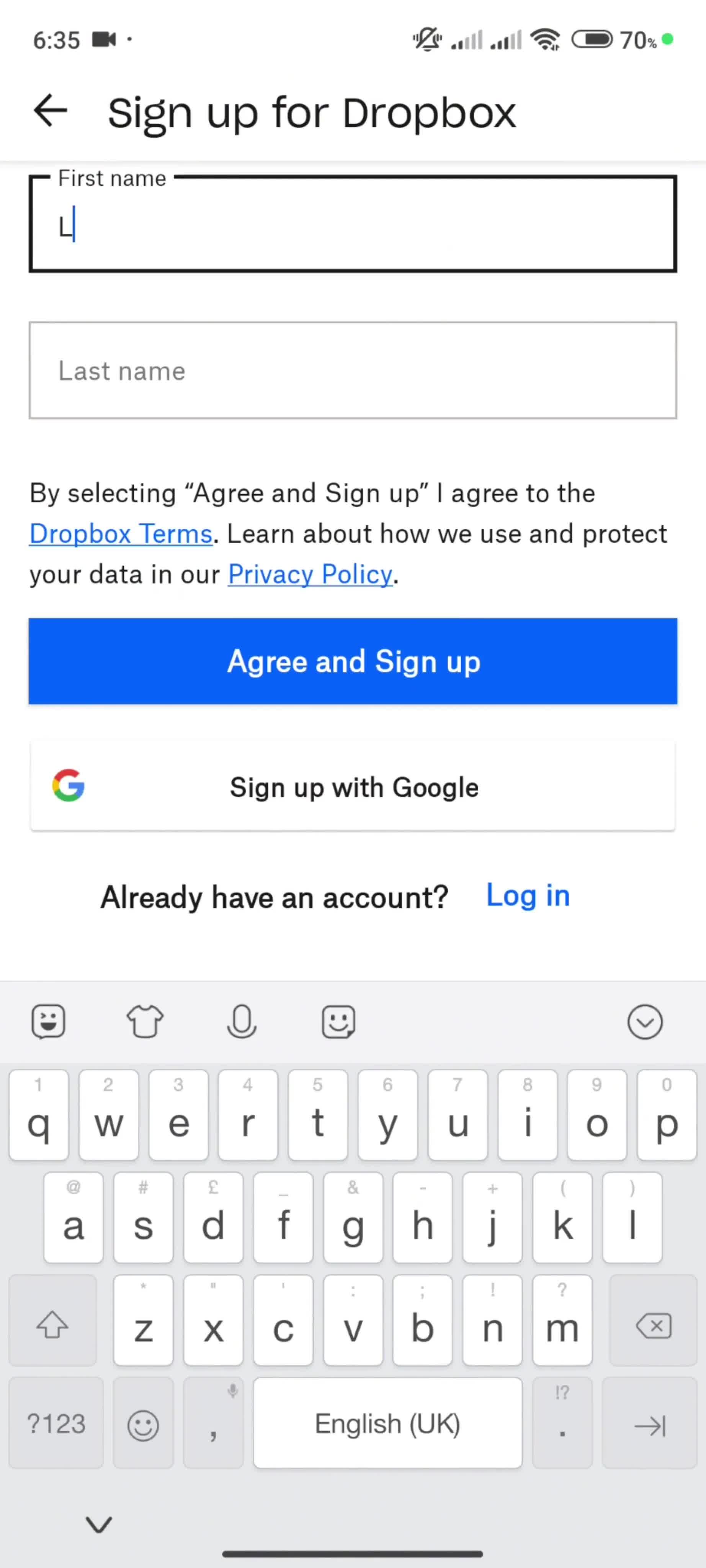 Onboarding screenshot