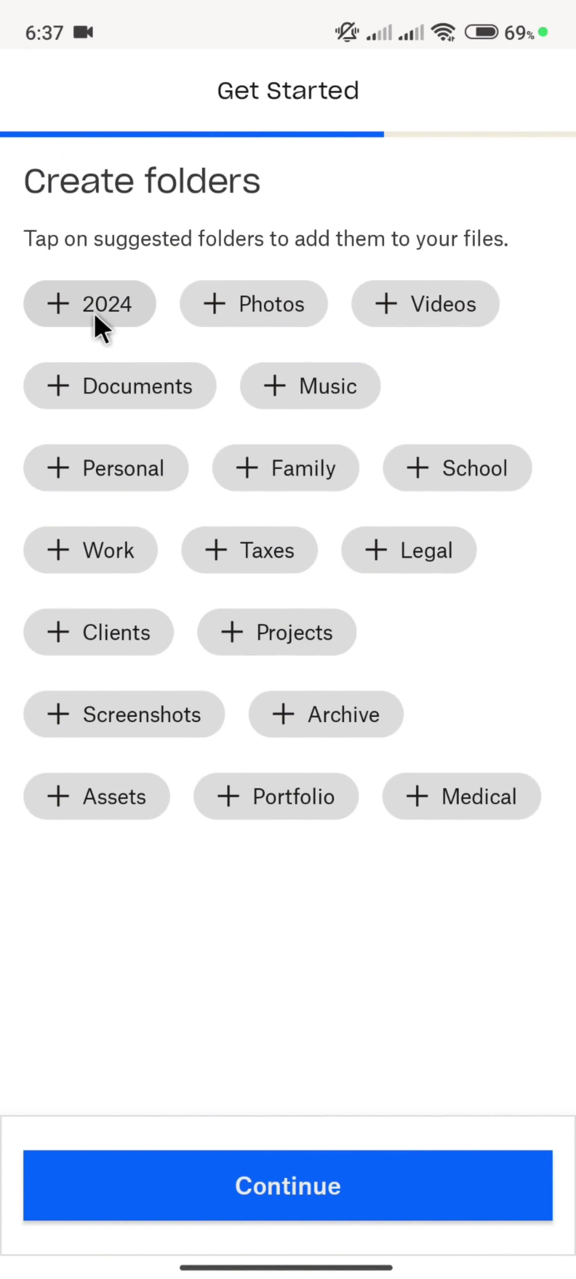 Onboarding screenshot