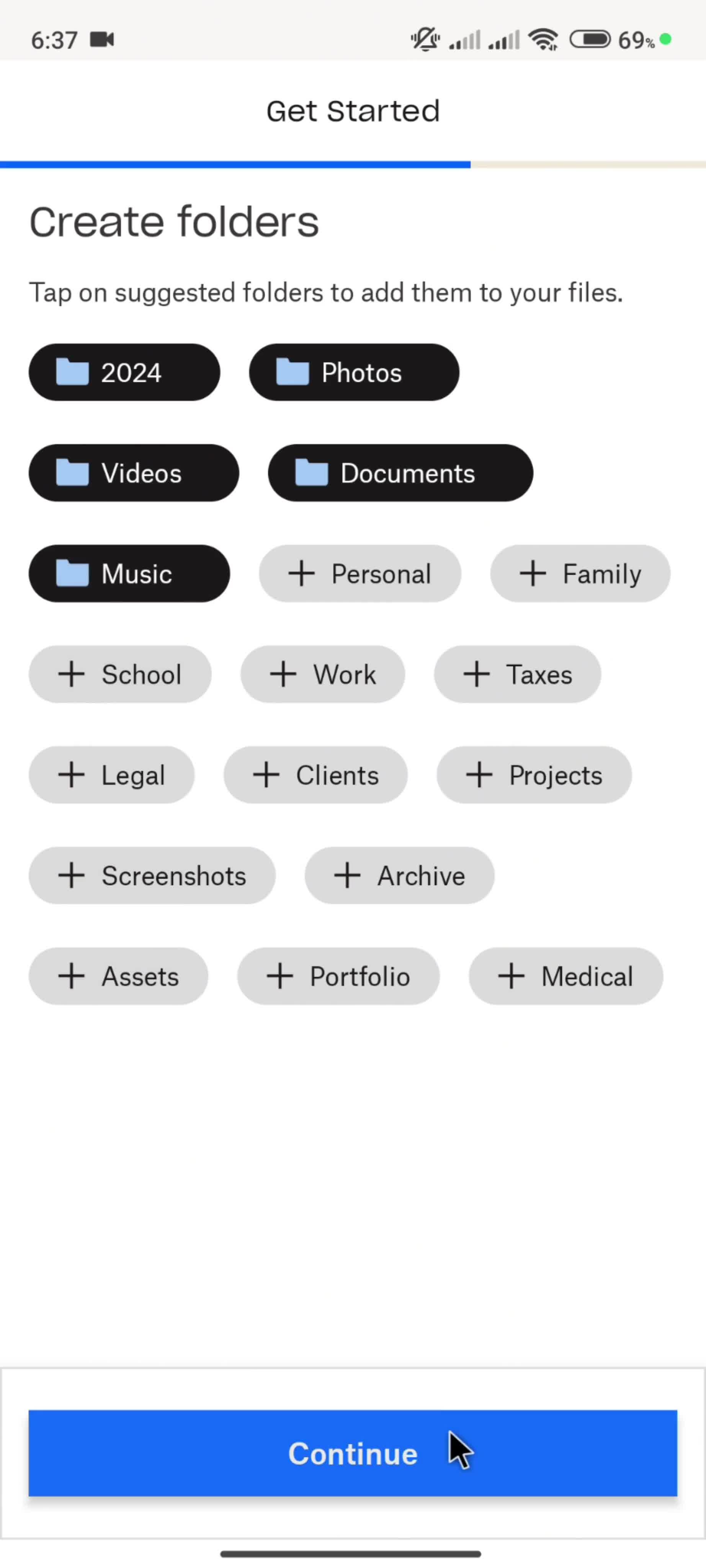 Onboarding screenshot