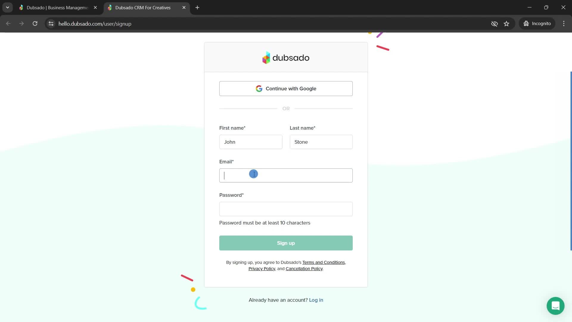 Onboarding screenshot