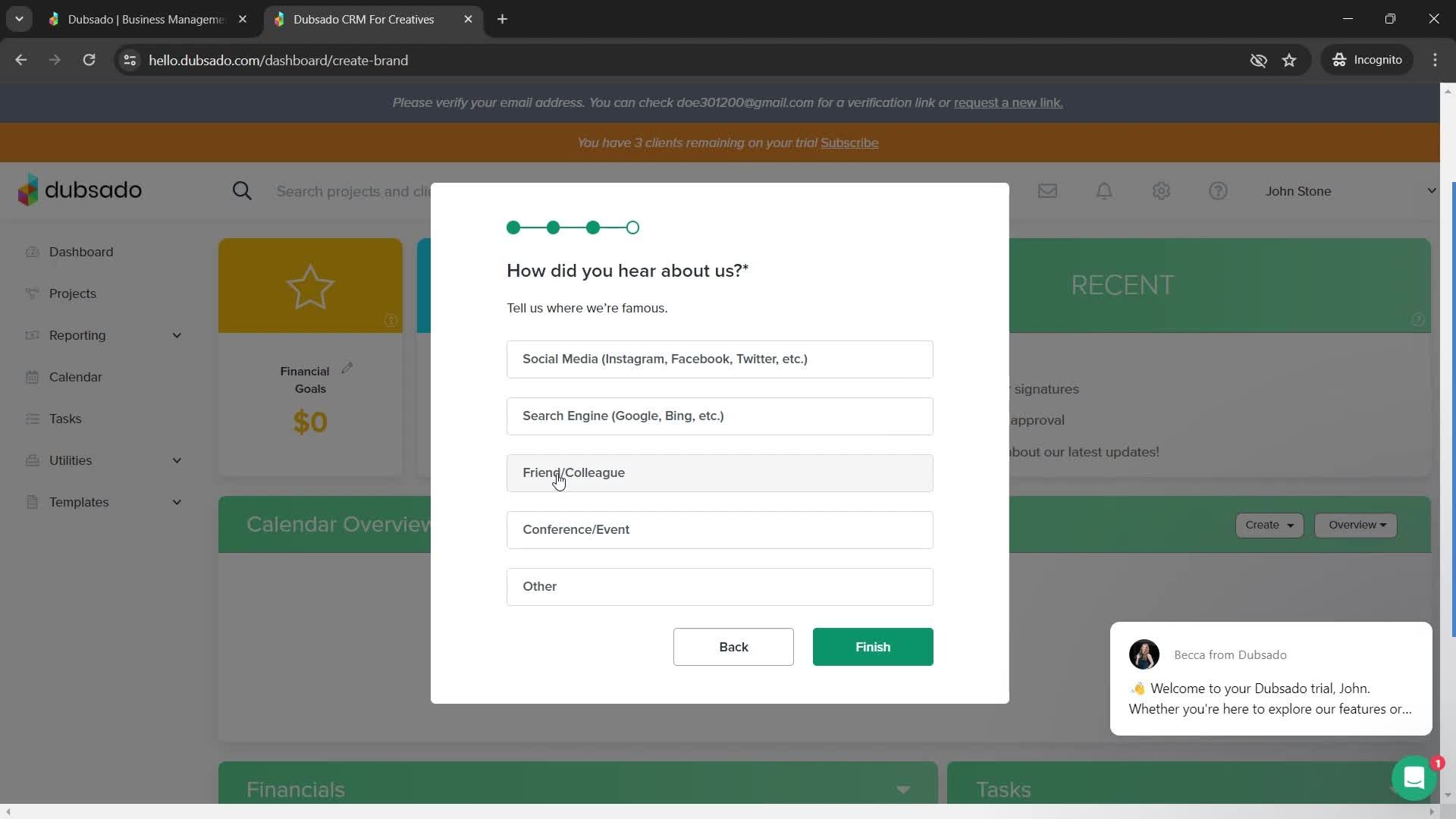 Onboarding screenshot