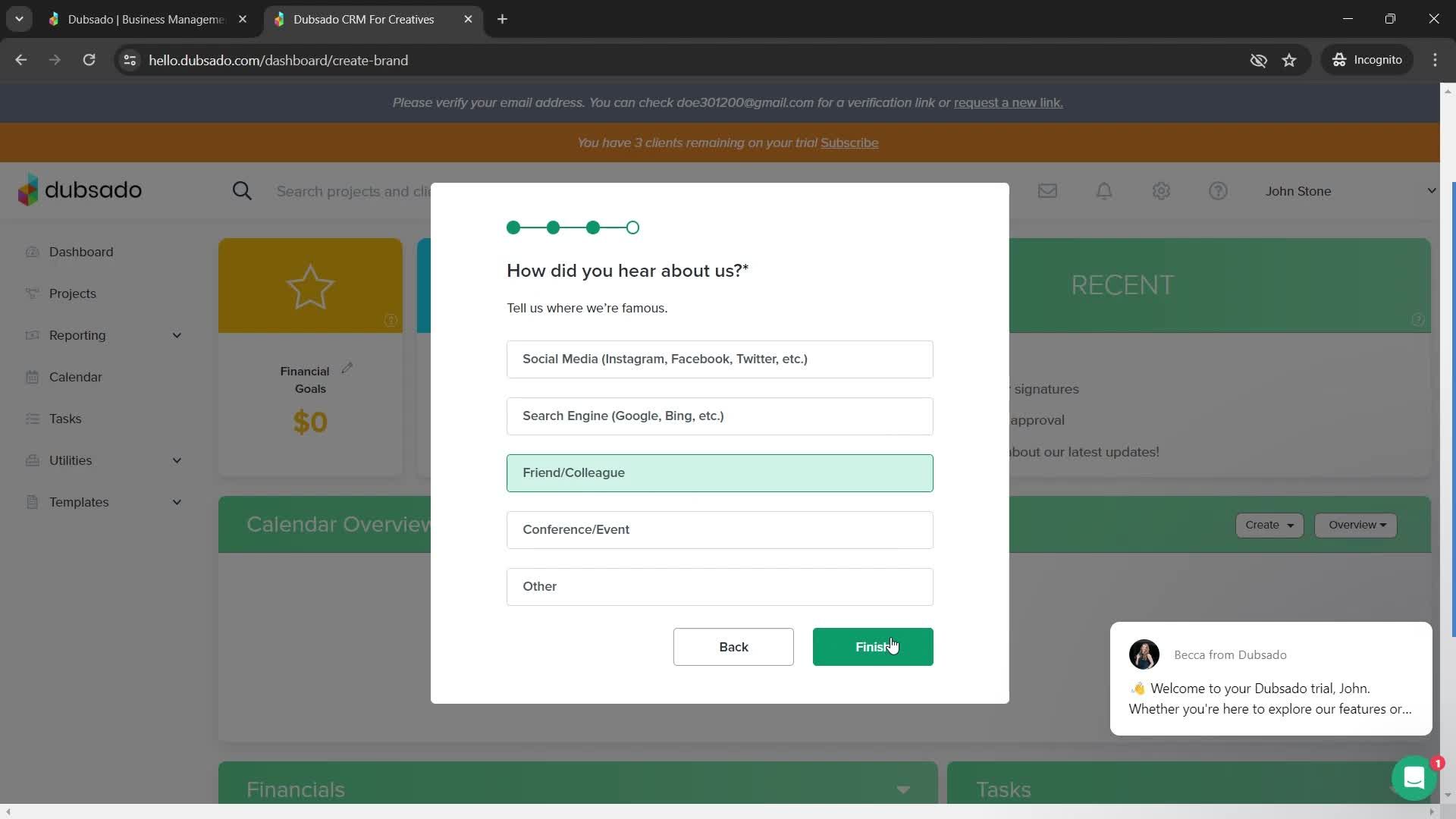 Onboarding screenshot