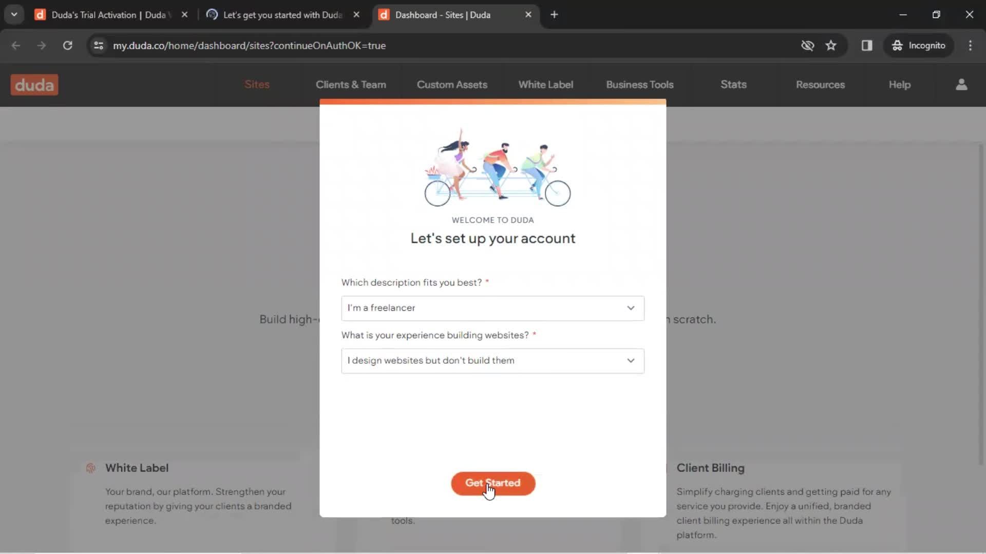 Onboarding screenshot