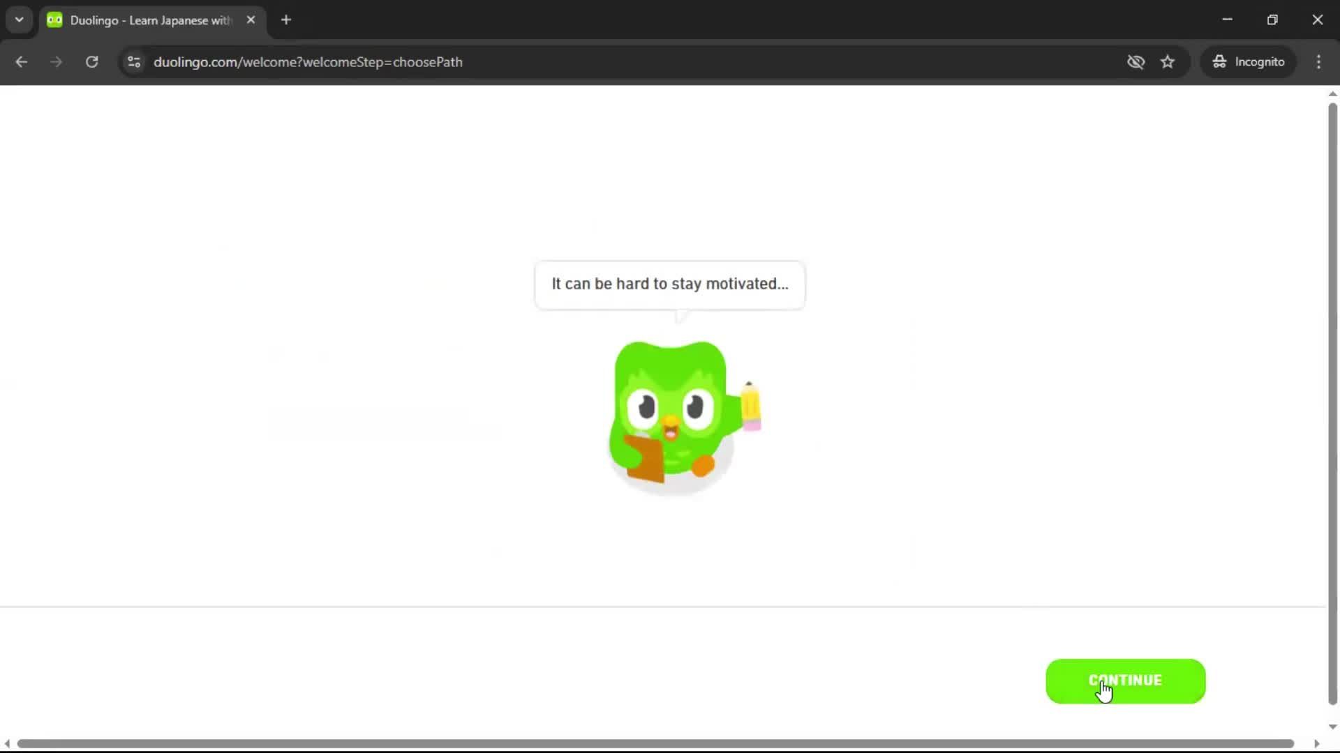 Onboarding screenshot