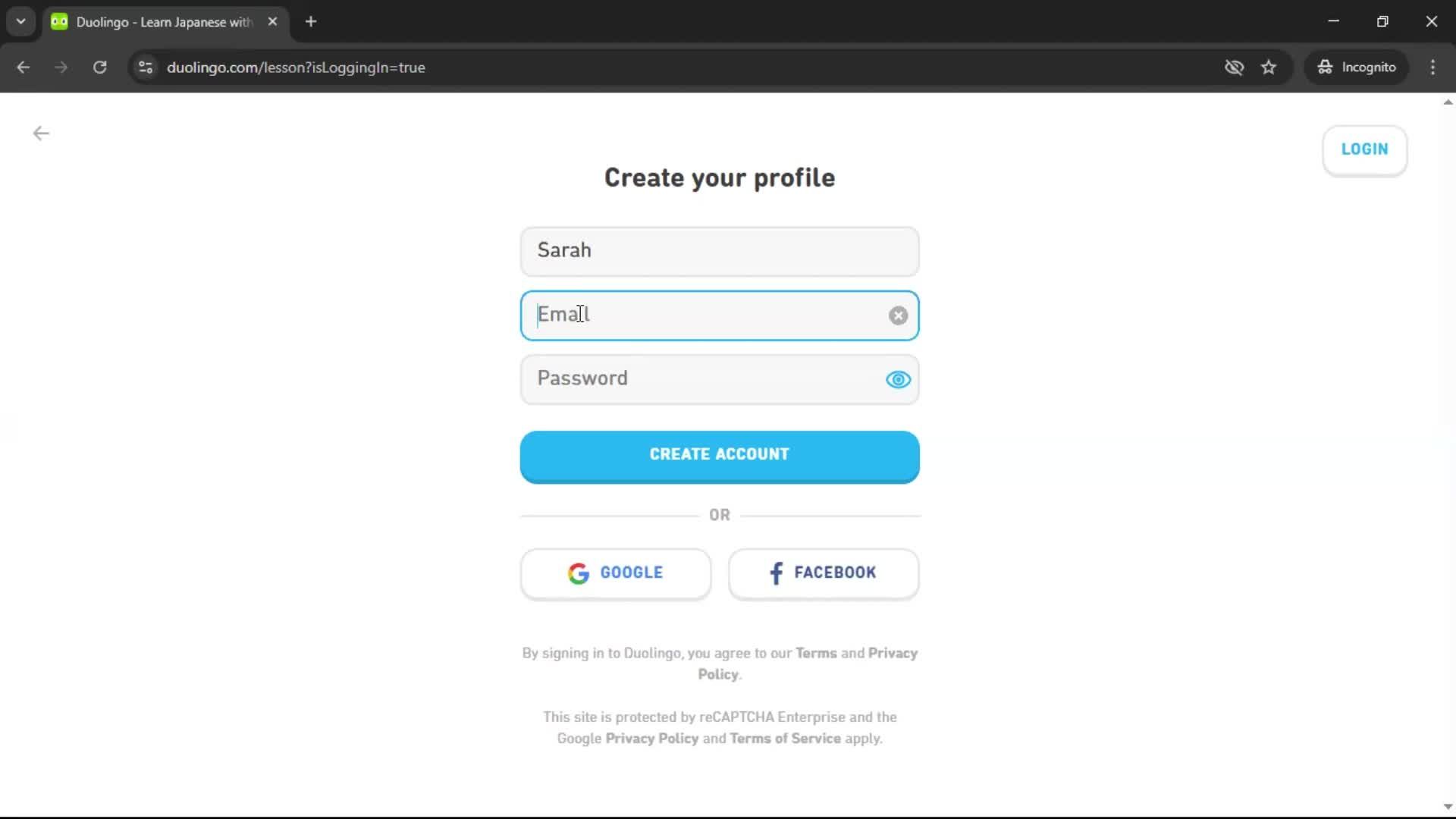 Onboarding screenshot