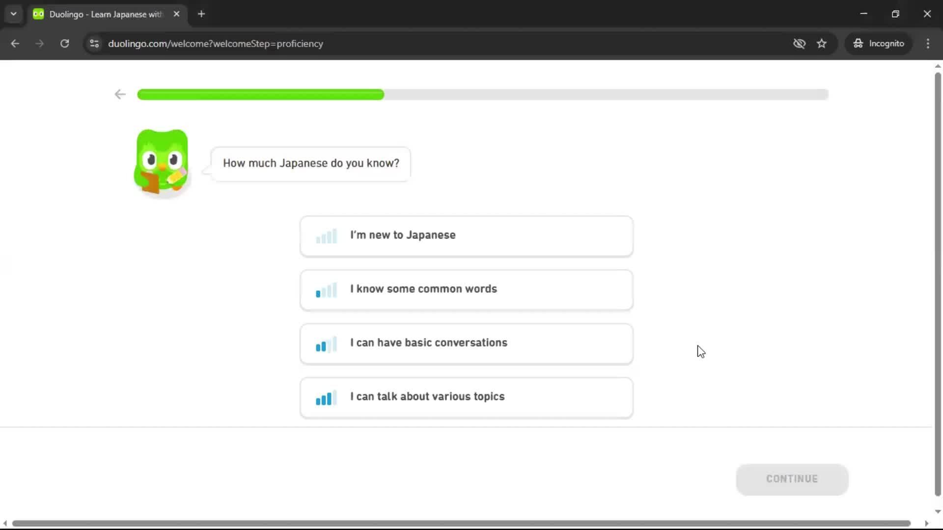 Onboarding screenshot