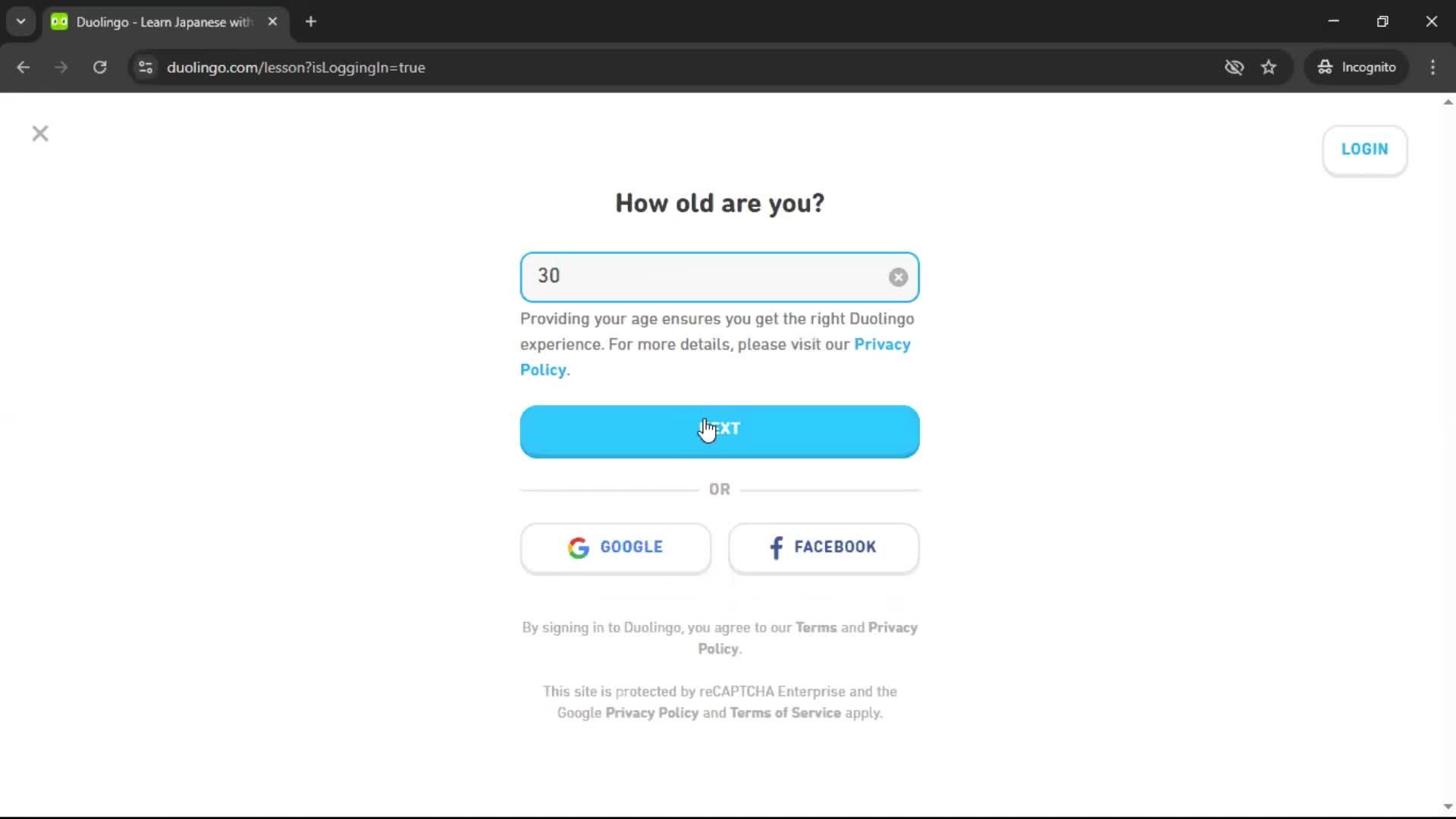 Onboarding screenshot