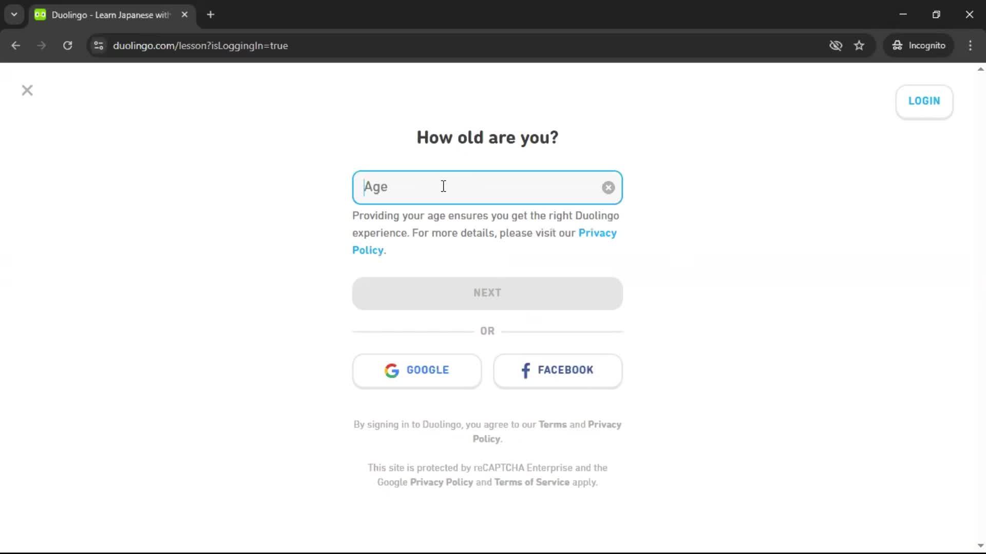 Onboarding screenshot