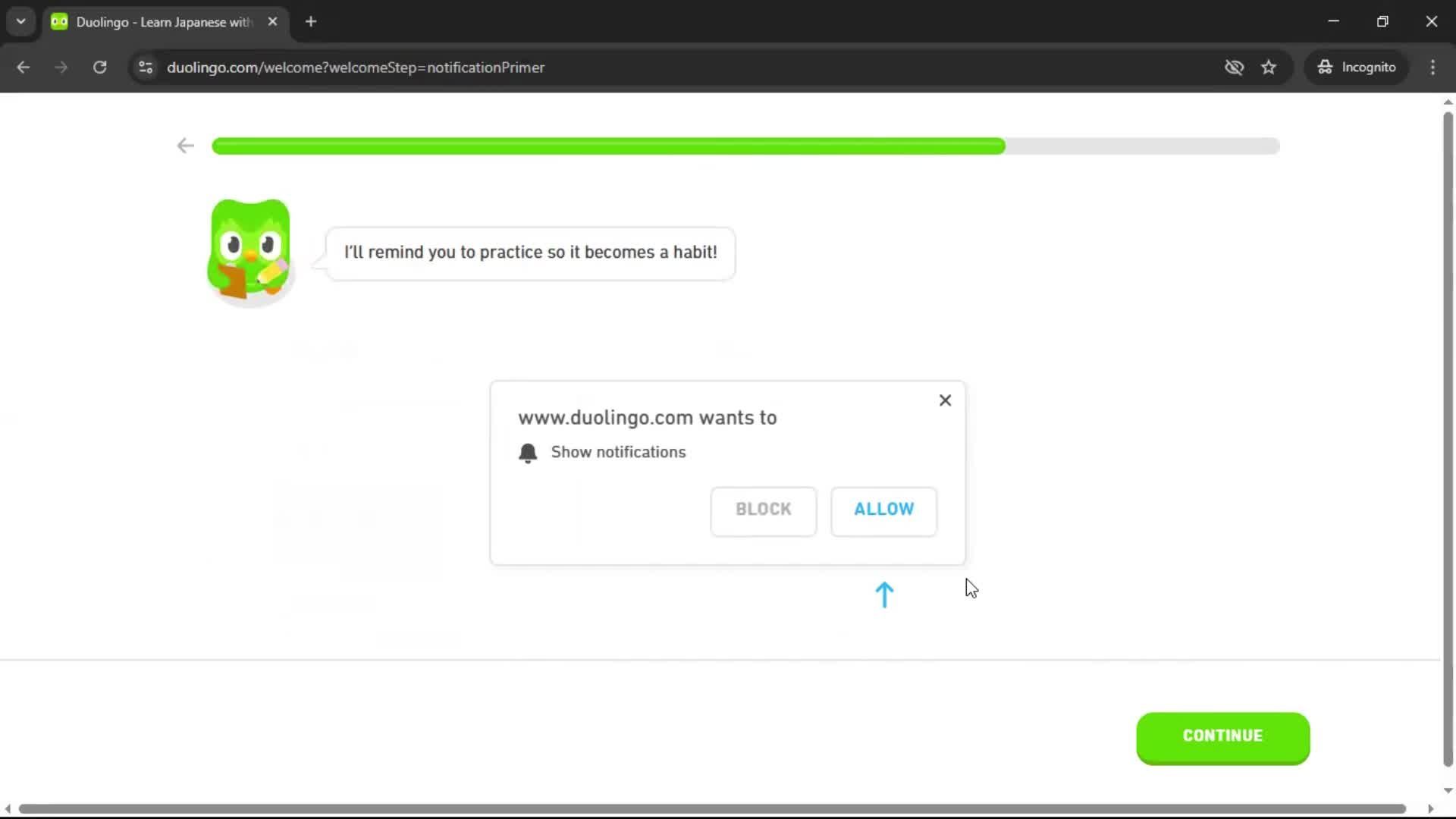 Onboarding screenshot