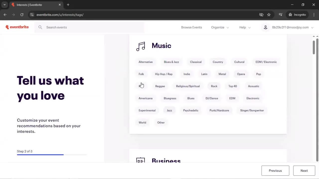 Onboarding screenshot