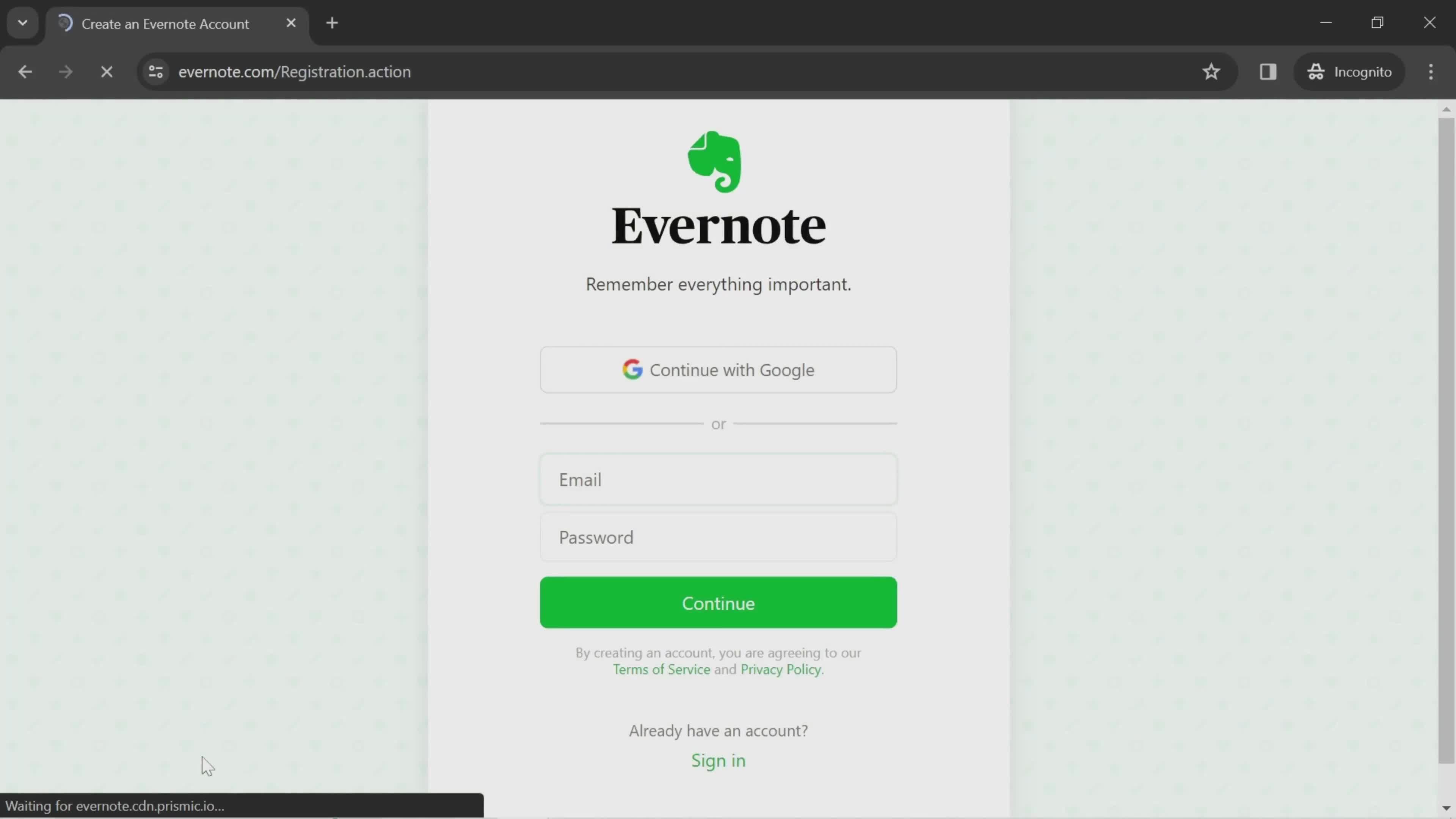 Onboarding screenshot