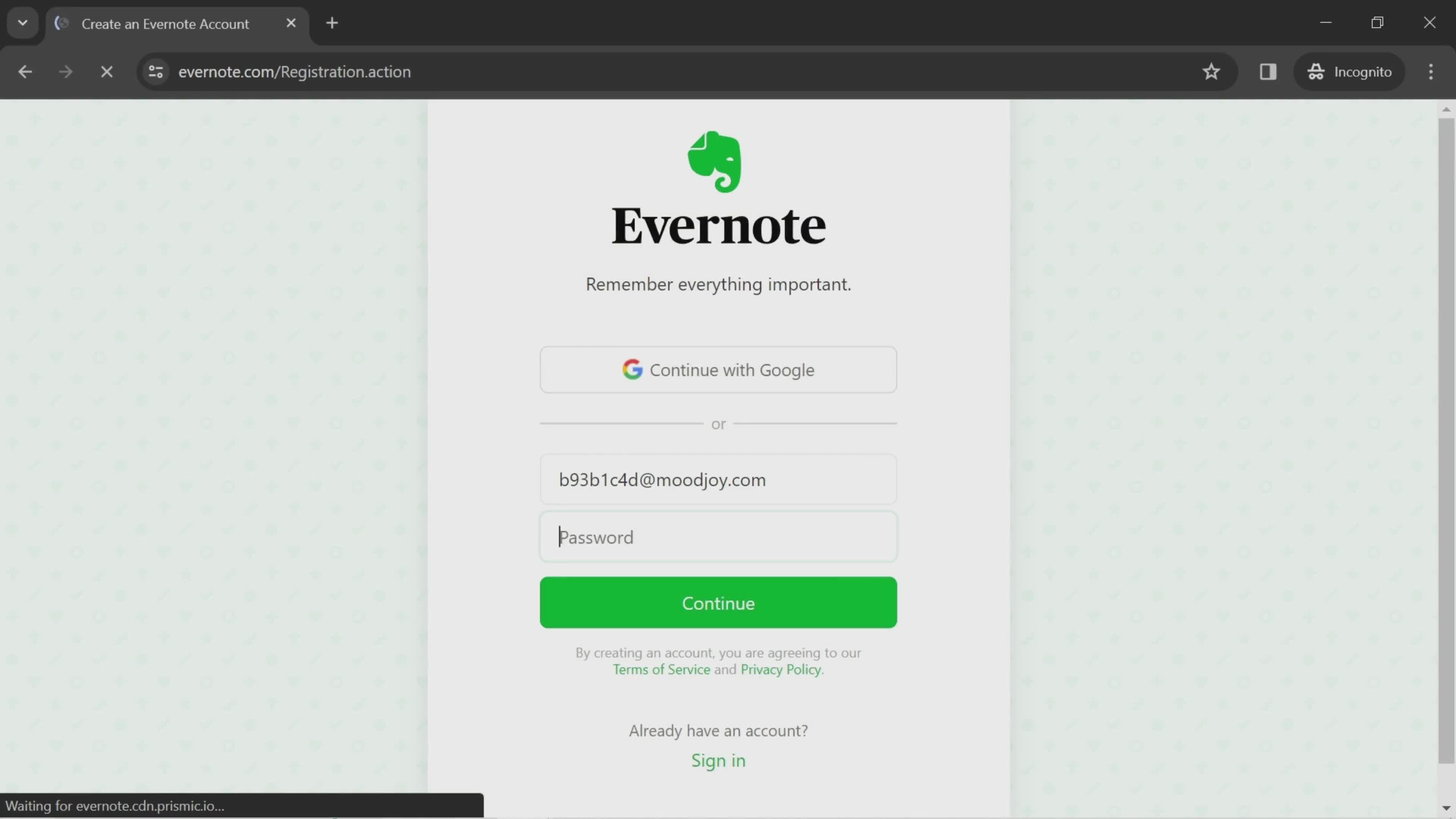 Onboarding screenshot