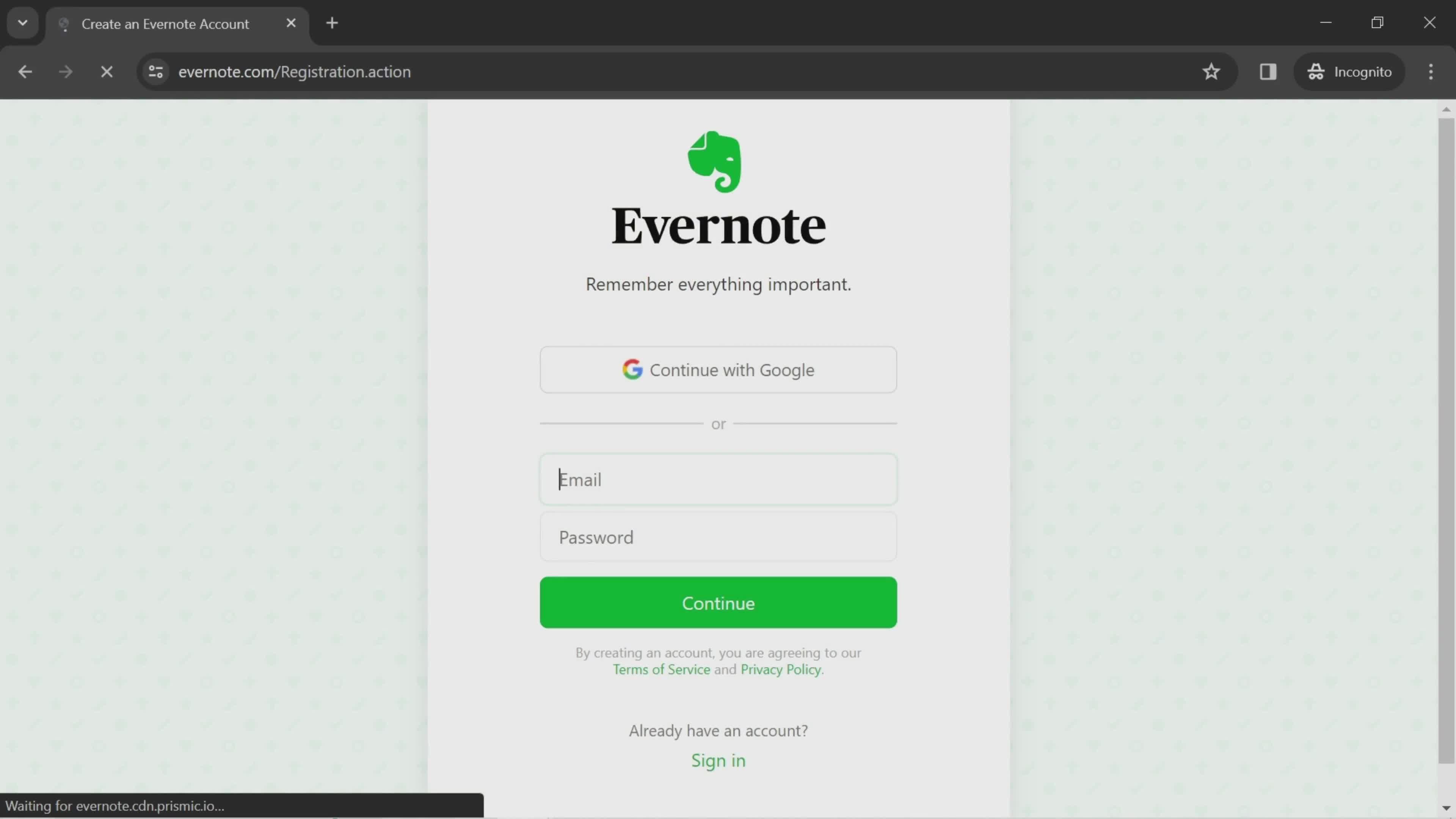 Onboarding screenshot